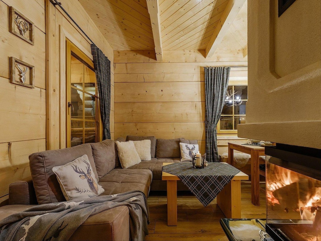 Comfortabel vakantiehuis in de bergen, met sauna