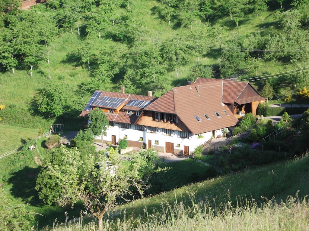 Uitzicht vanuit Hagenbach op de Bergkarleshof