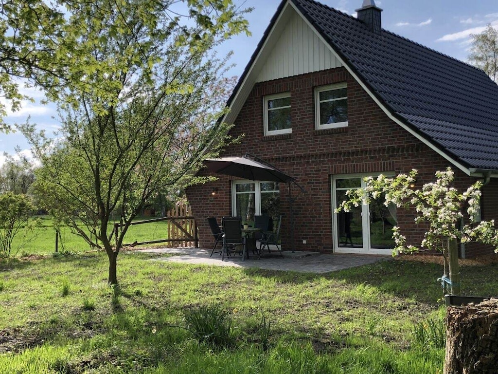 Kate op het wandelpad