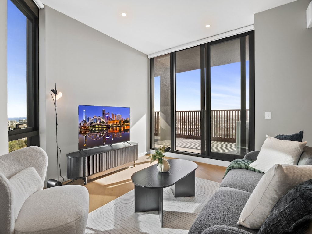 Skyline 3-Zimmer-Apartment in der Nähe von South Melbourne