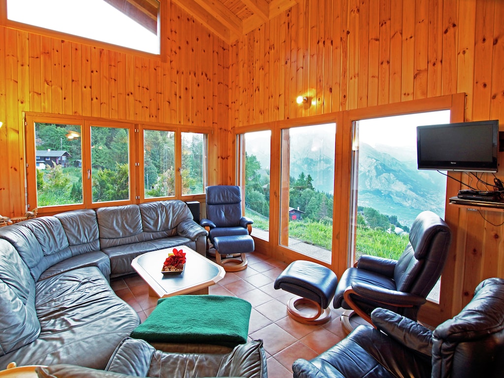 Chalet Alpina biedt een prachtig uitzicht.