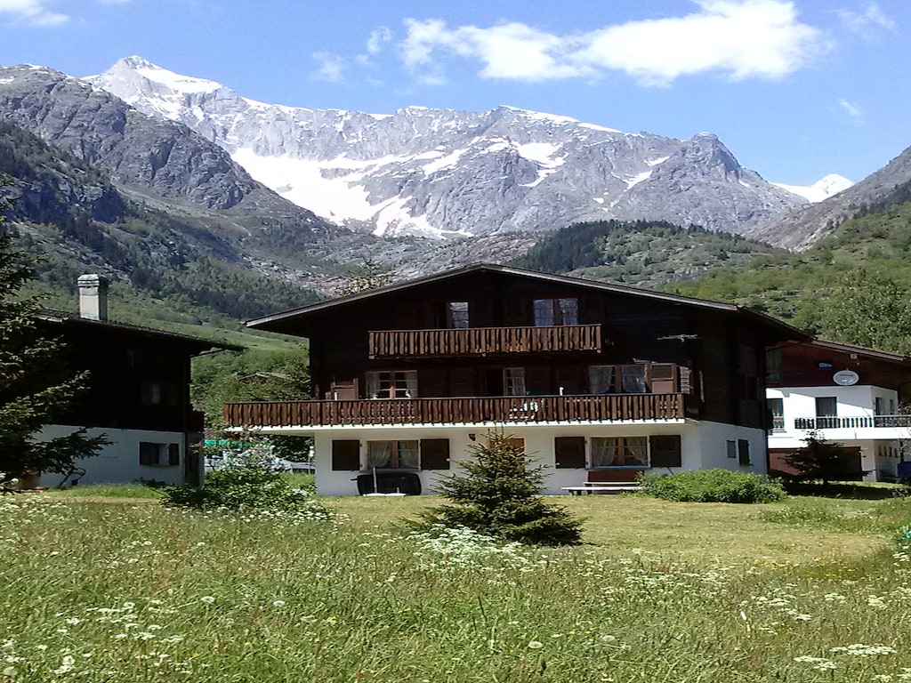 Landelijk appartement in Fieschertal met vrij uitzicht