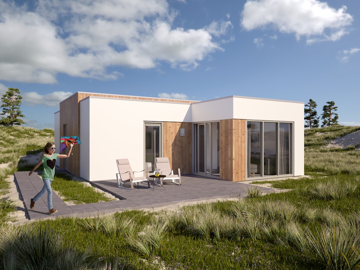 Moderne bungalow voor 4 personen in Nieuwvliet-Bad in Nieuwvliet-Bad