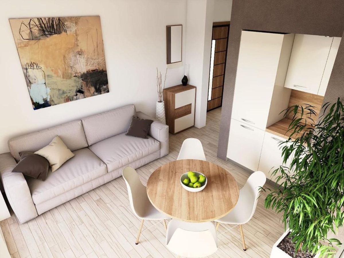 Op 500 m van het strand: Rustig appartement in Kampor in Kampor