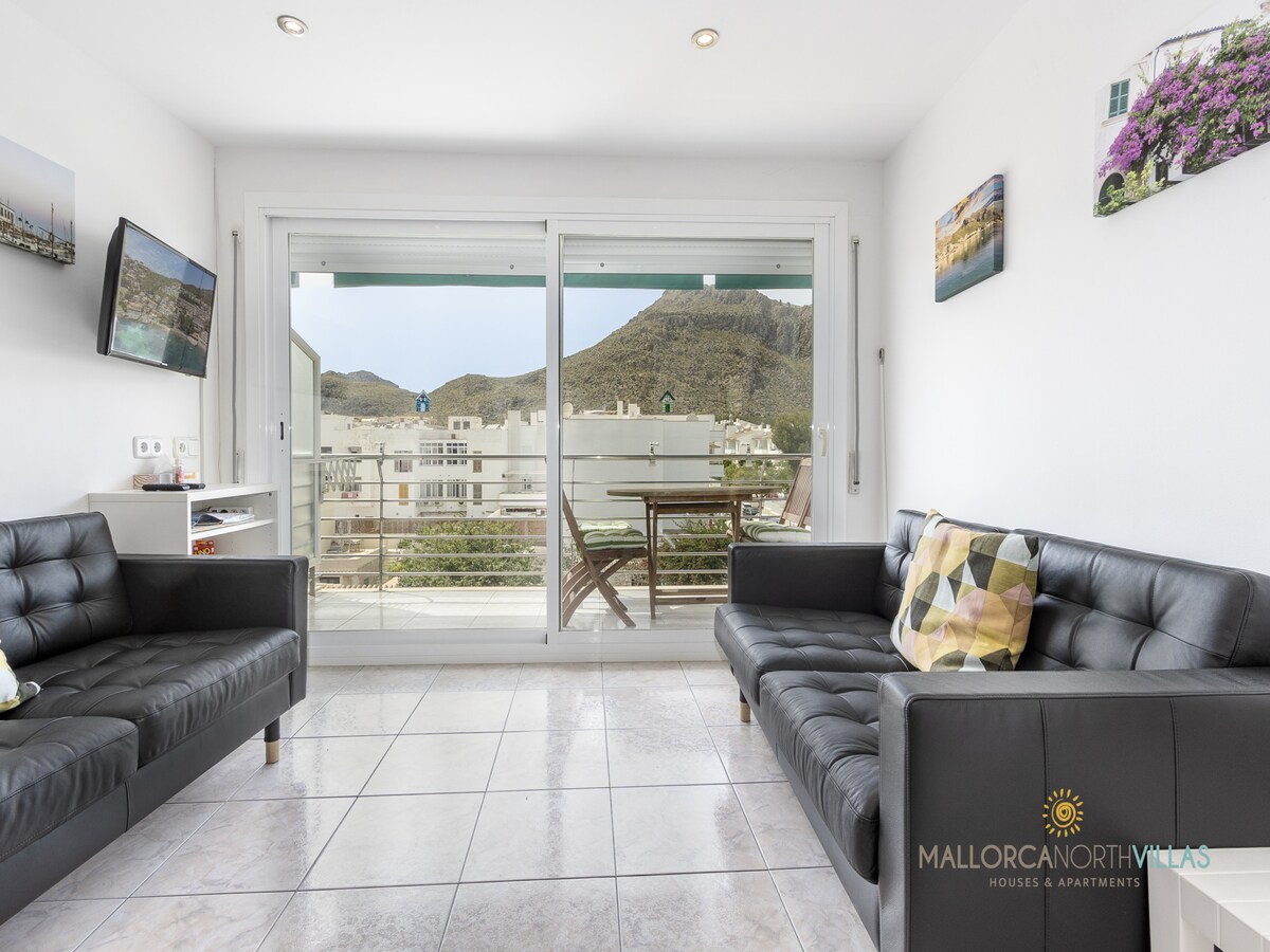 Aan het strand: Smaakvol appartement in Port de Pollença in Port de Pollença