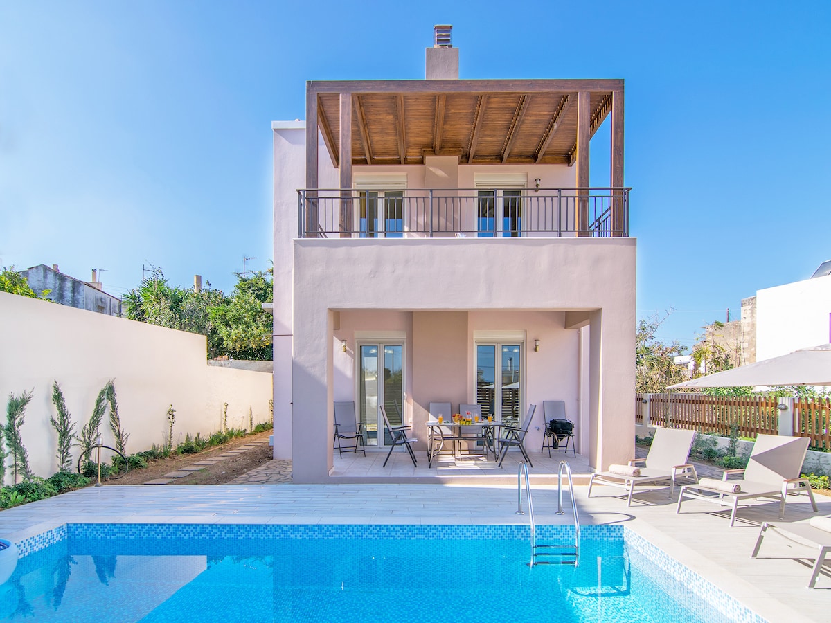 4-persoons villa met privézwembad in Rethymno in Rethymno