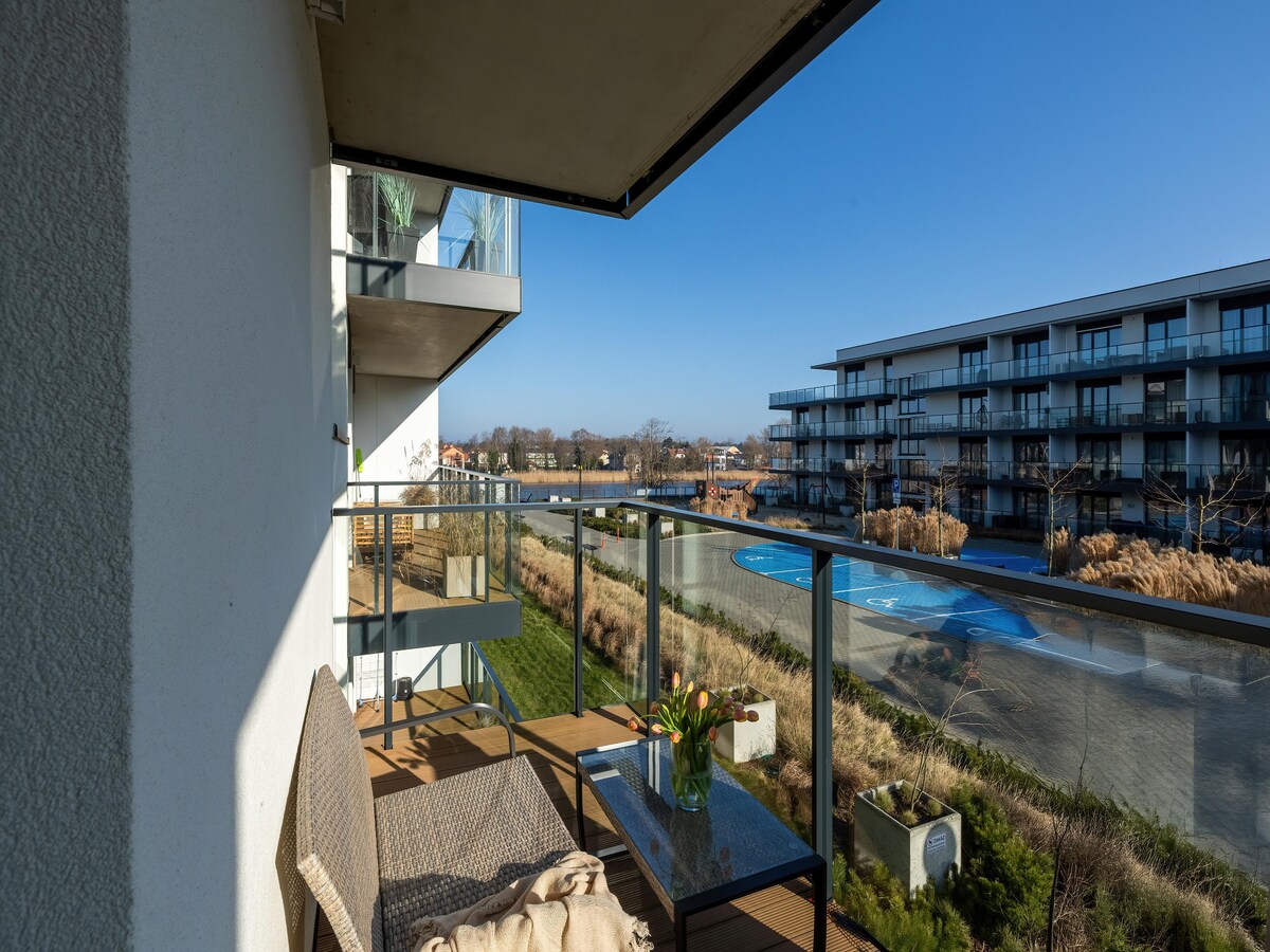 4-persoons appartement met wellness aan de rivier in Dziwnow in Dziwnów
