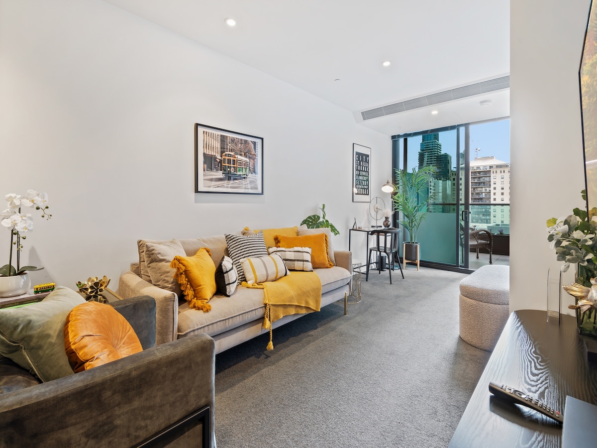 Modern appartement in Melbourne met panoramisch uitzicht in Melbourne
