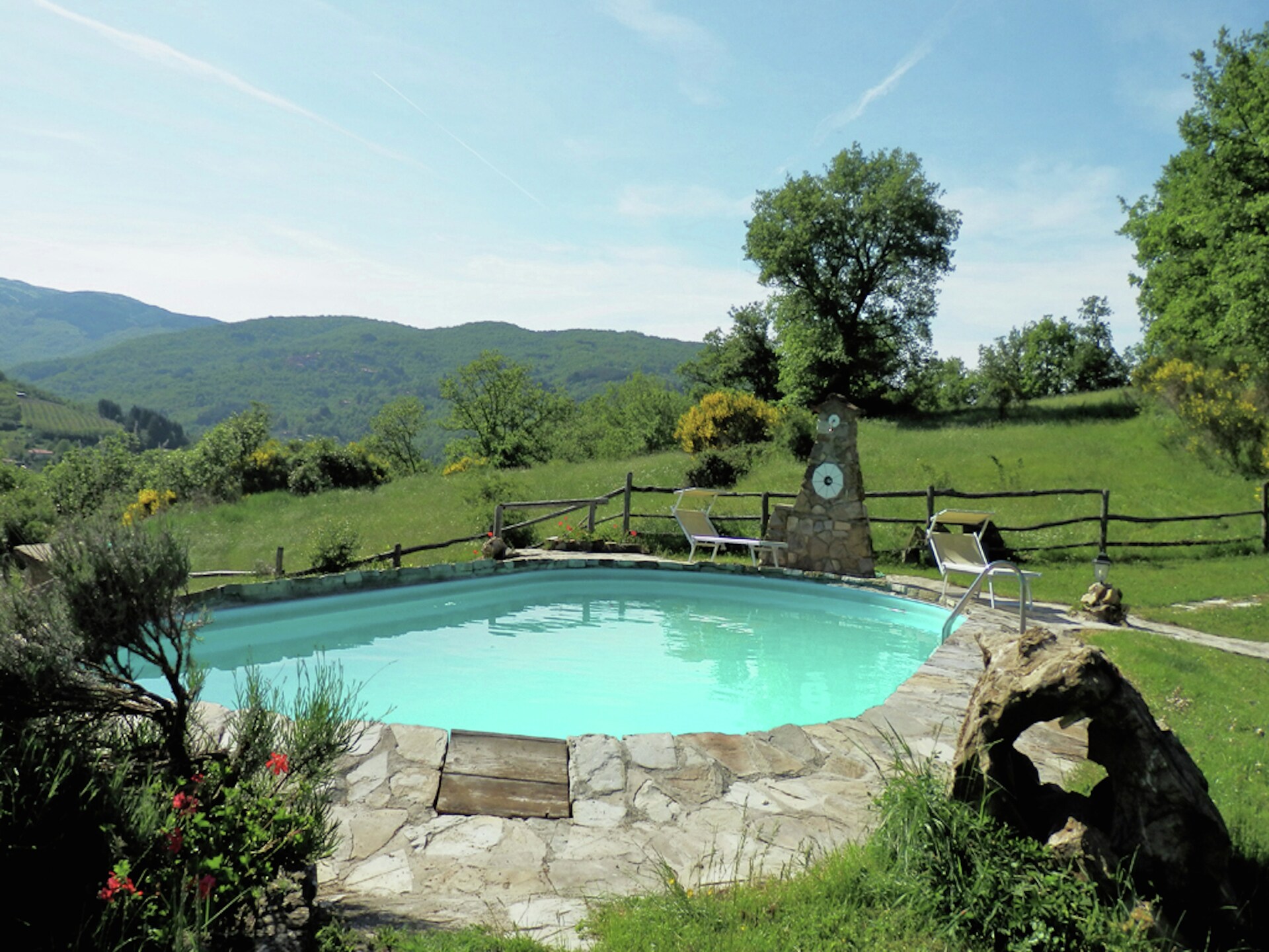 Authentiek Toscaans stenen huis met zwembad en panoramisch uitzicht - foto 1