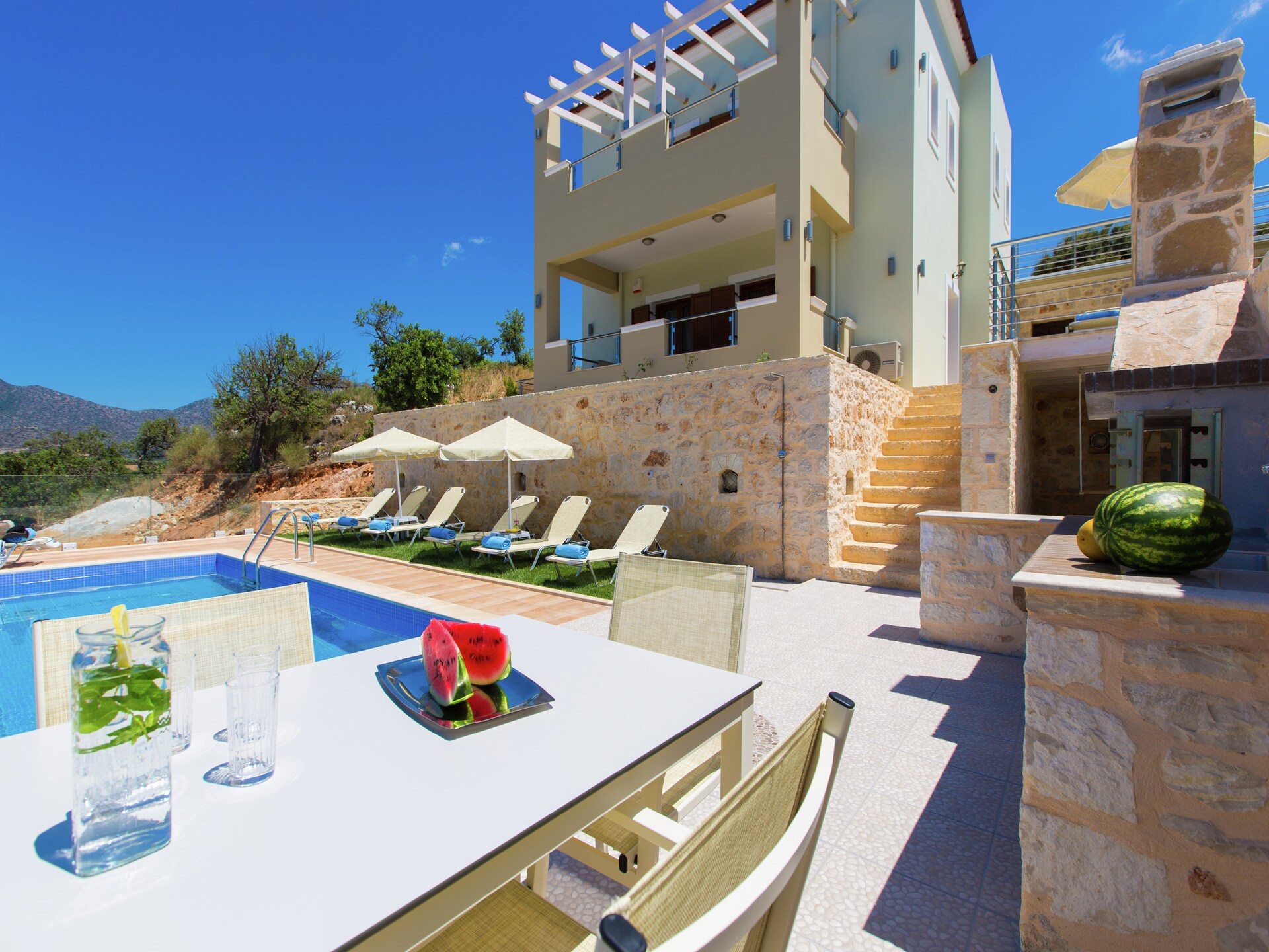 Landelijke villa met privézwembad bij Panormo, 8 personen - foto 12