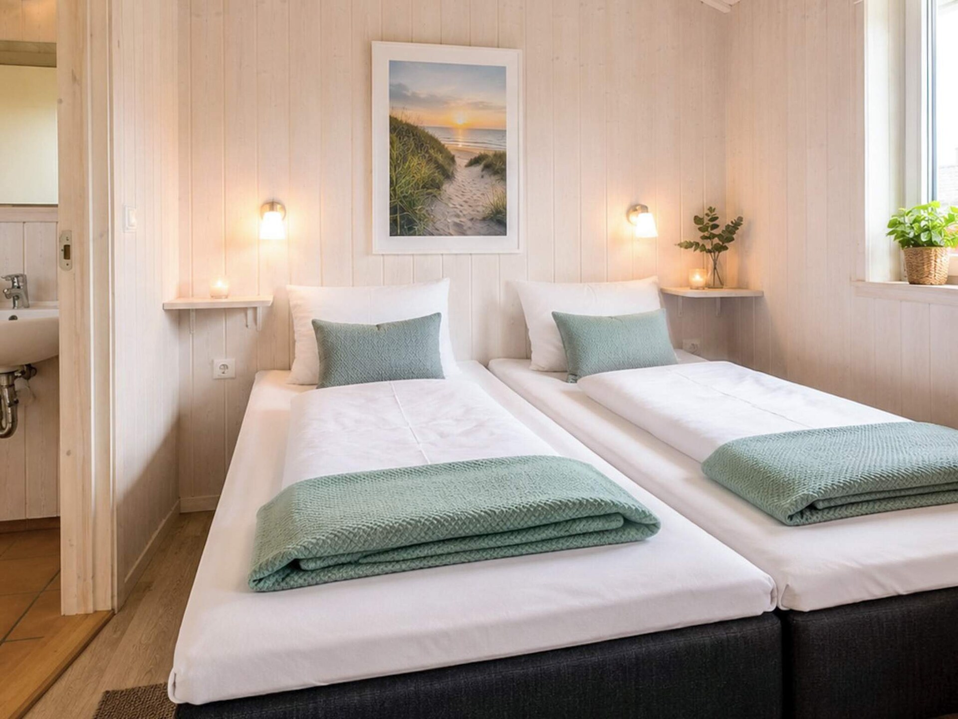 Aan zee: Licht vakantiehuis in Scandinavische stijl in Grömitz · 52 m² - foto 12