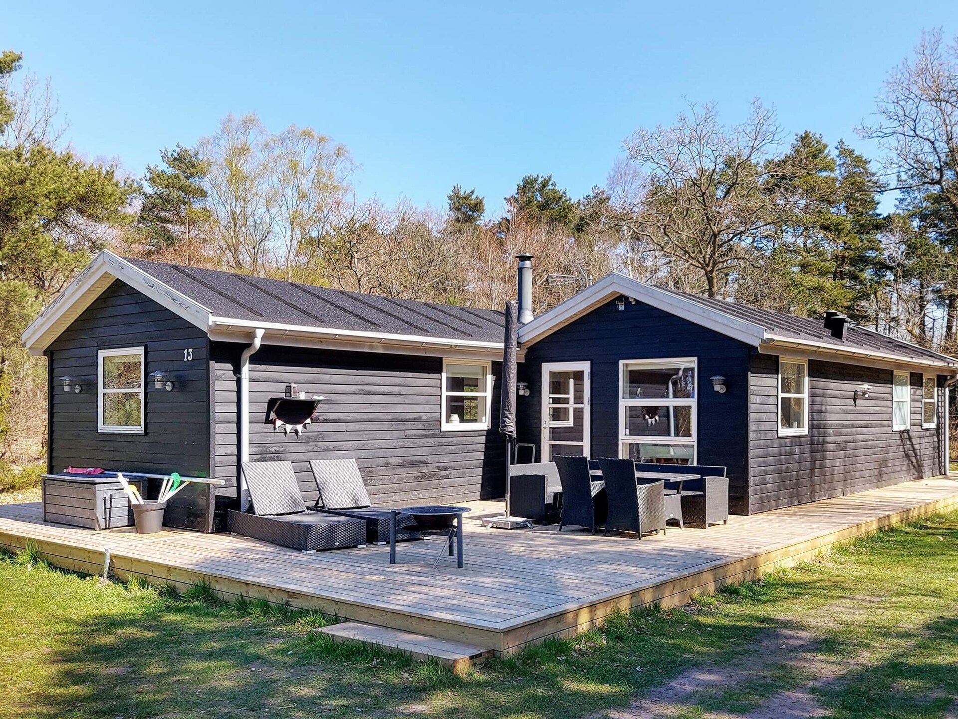 Licht vakantiehuis in het bos bij Als Odde, 900m van zee - foto 1