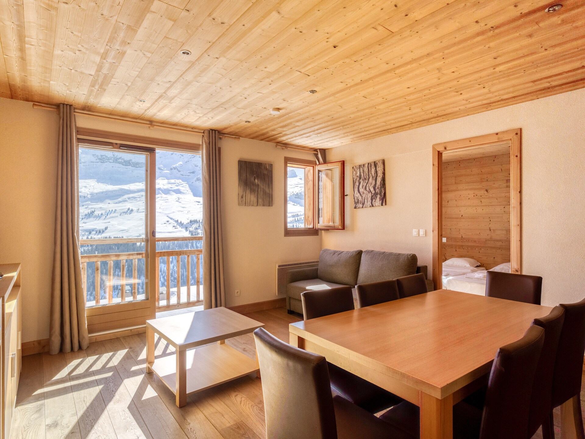 Appartement 6 pers. in Flaine, direct aan de piste met zwembad & sauna - foto 12