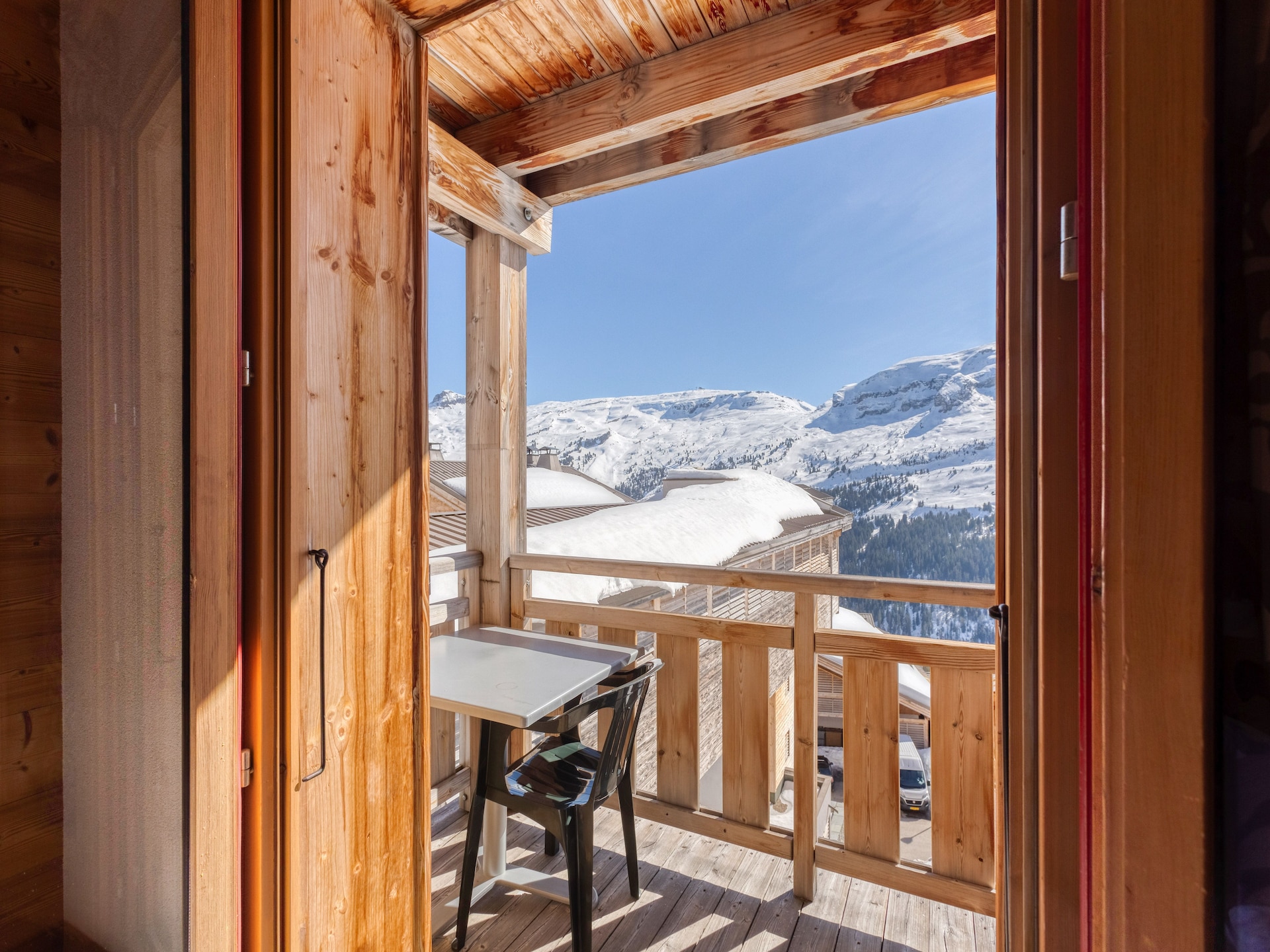 Appartement 6 pers. in Flaine, direct aan de piste met zwembad & sauna - foto 6