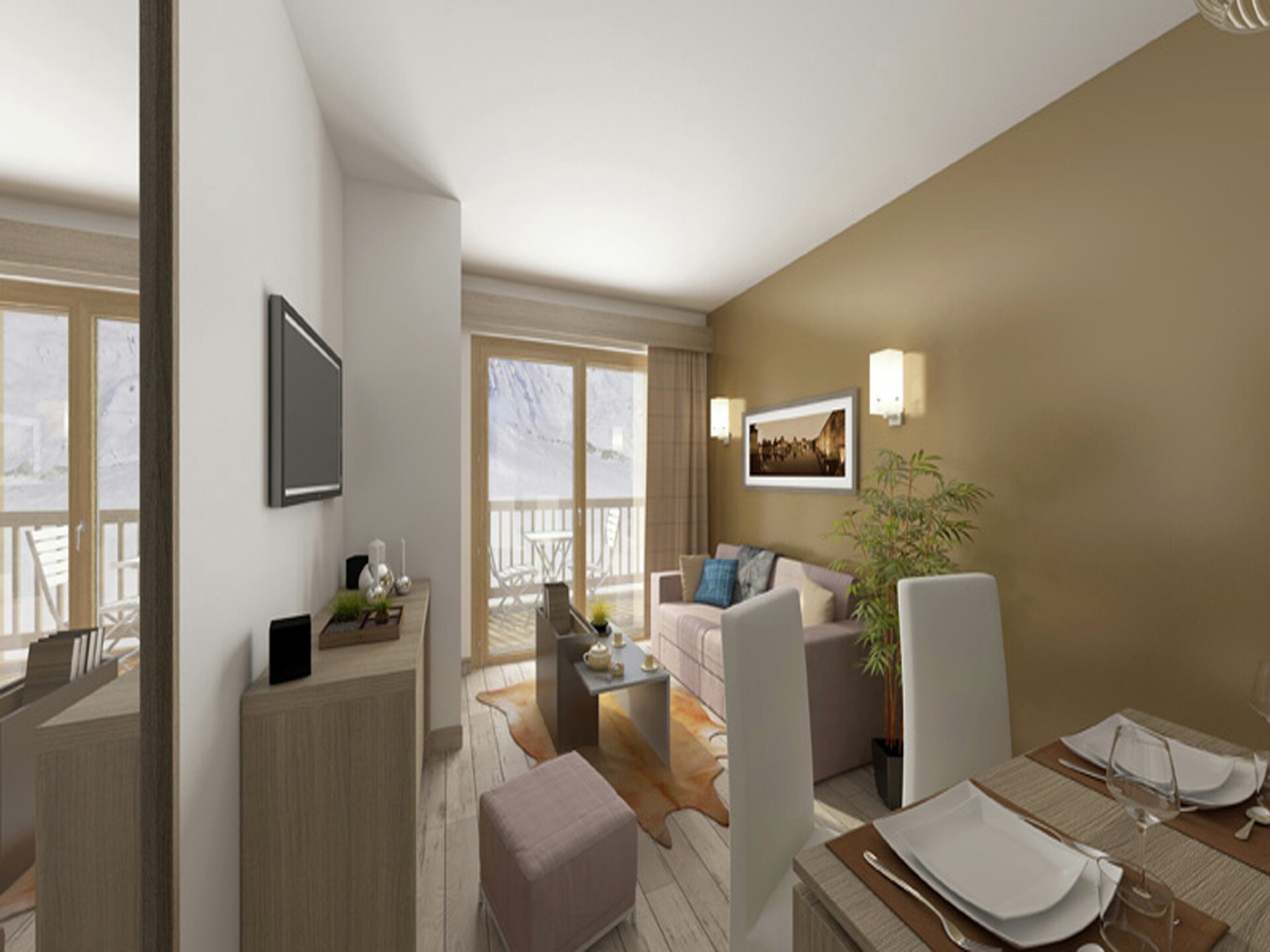 Modern appartement voor 6 personen in Plagne Villages - foto 13