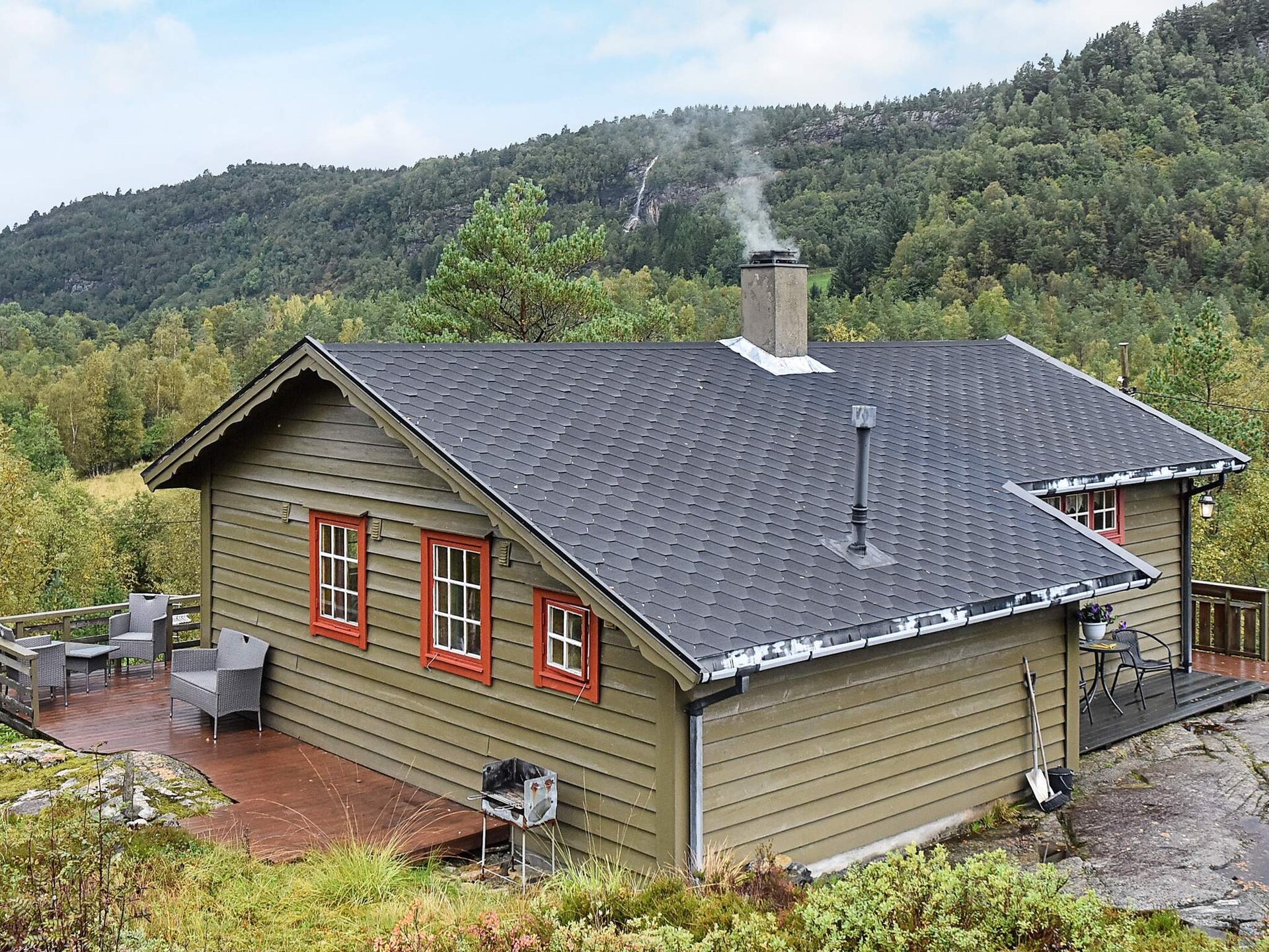 Rustiek vakantiehuis bij de Sognefjord met panoramisch terras - foto 1