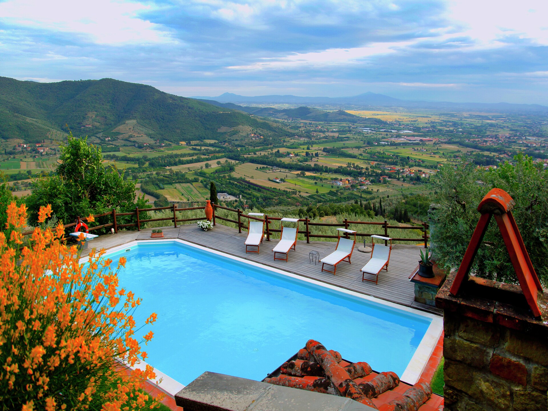 Villa la Foce: panoramische villa met privézwembad in Toscane - foto 8