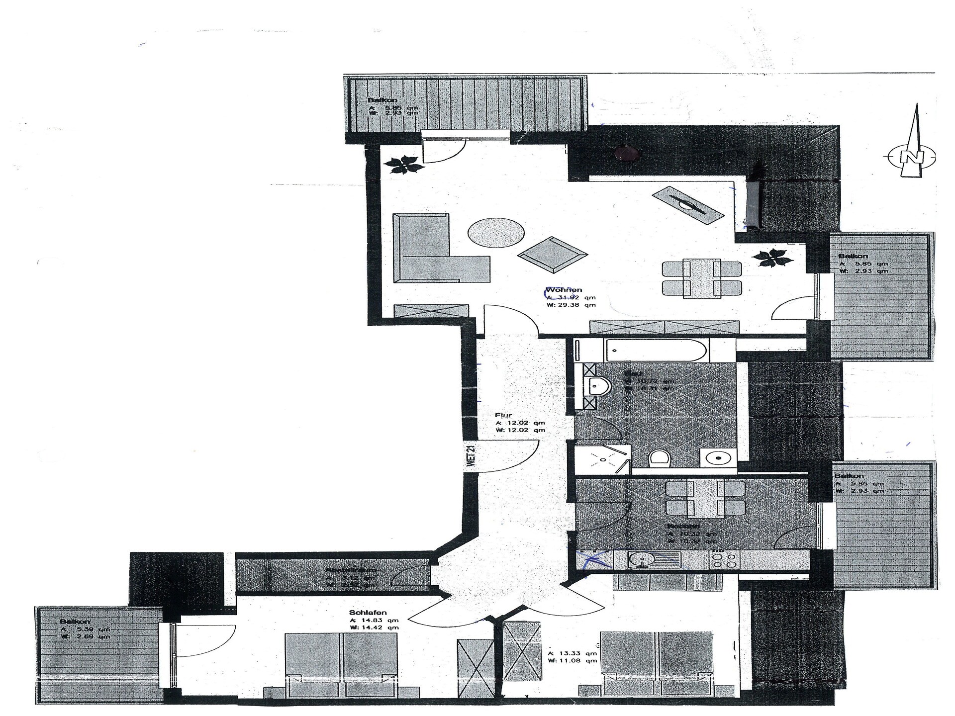 4-persoons appartement in het centrum van Barth met balkon - foto 27