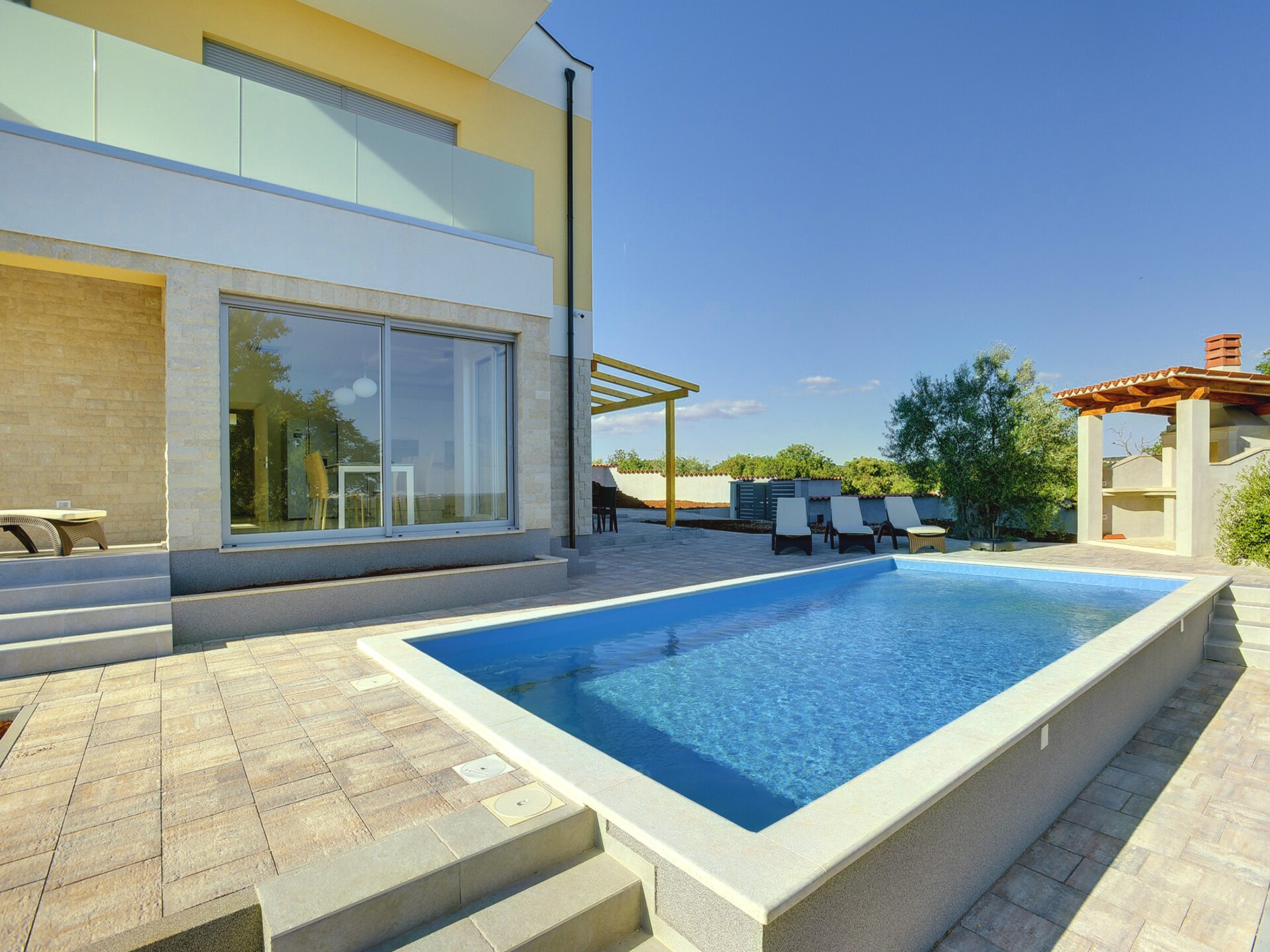 Villa White: Moderne vrijstaande villa met privézwembad en sauna bij Barbariga - foto 21