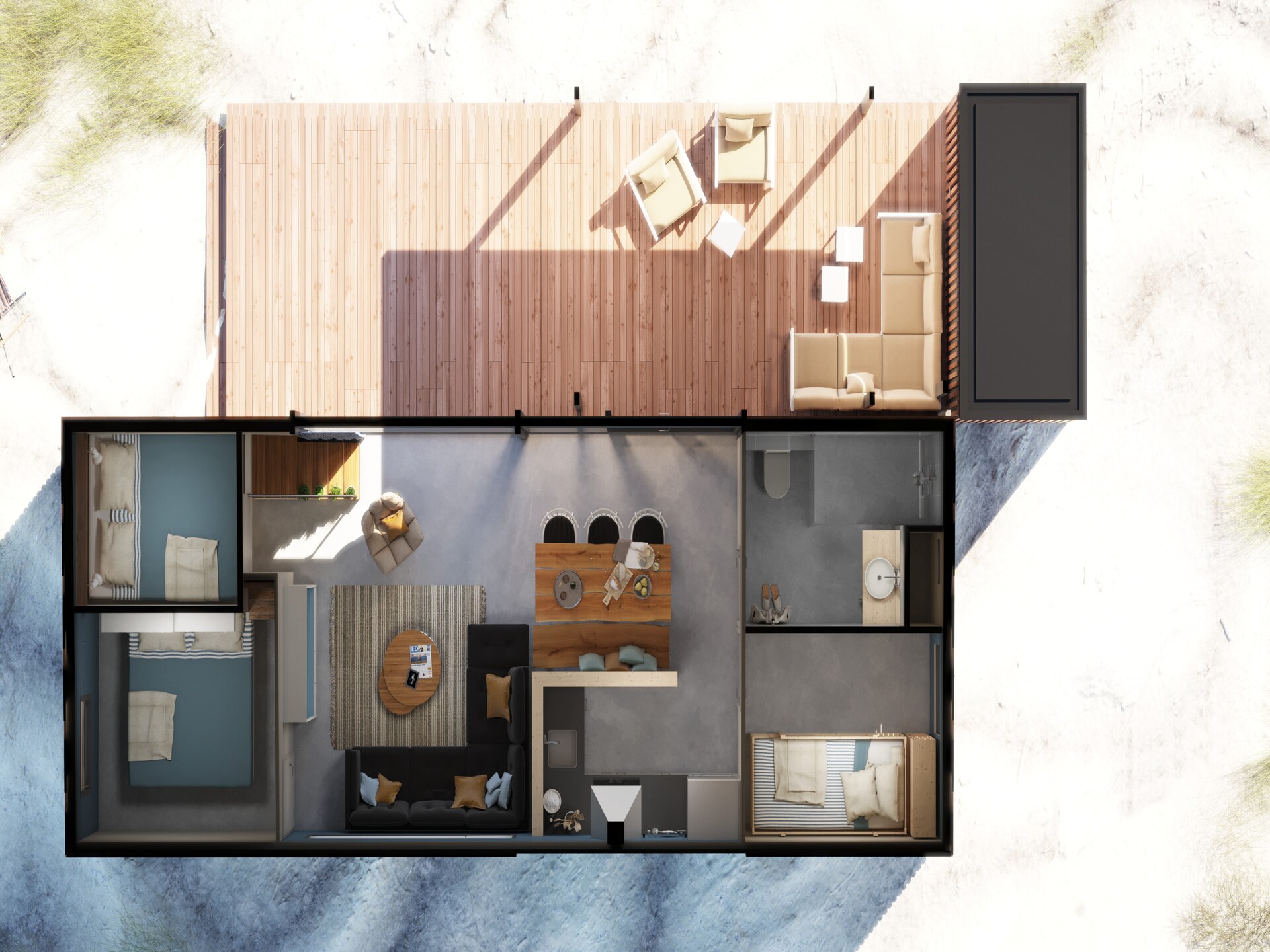 Sea Lodges Ameland 5: modern vakantiehuis met veranda, honden toegestaan - foto 9