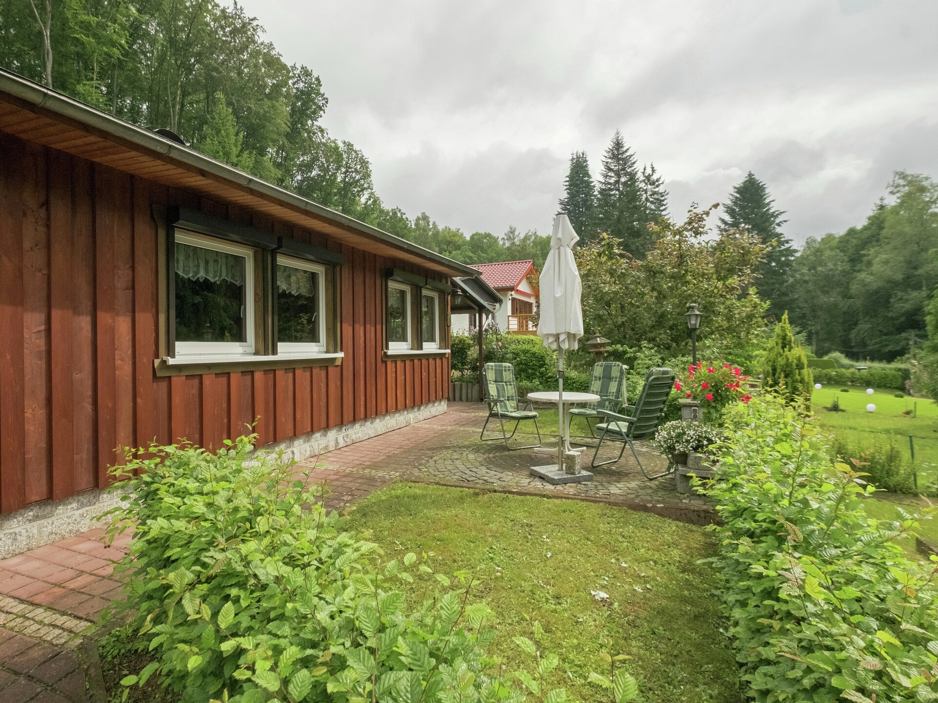 Vrijstaande bosbungalow voor 4 personen aan de golfbaan in Neustadt/Harz - foto 17
