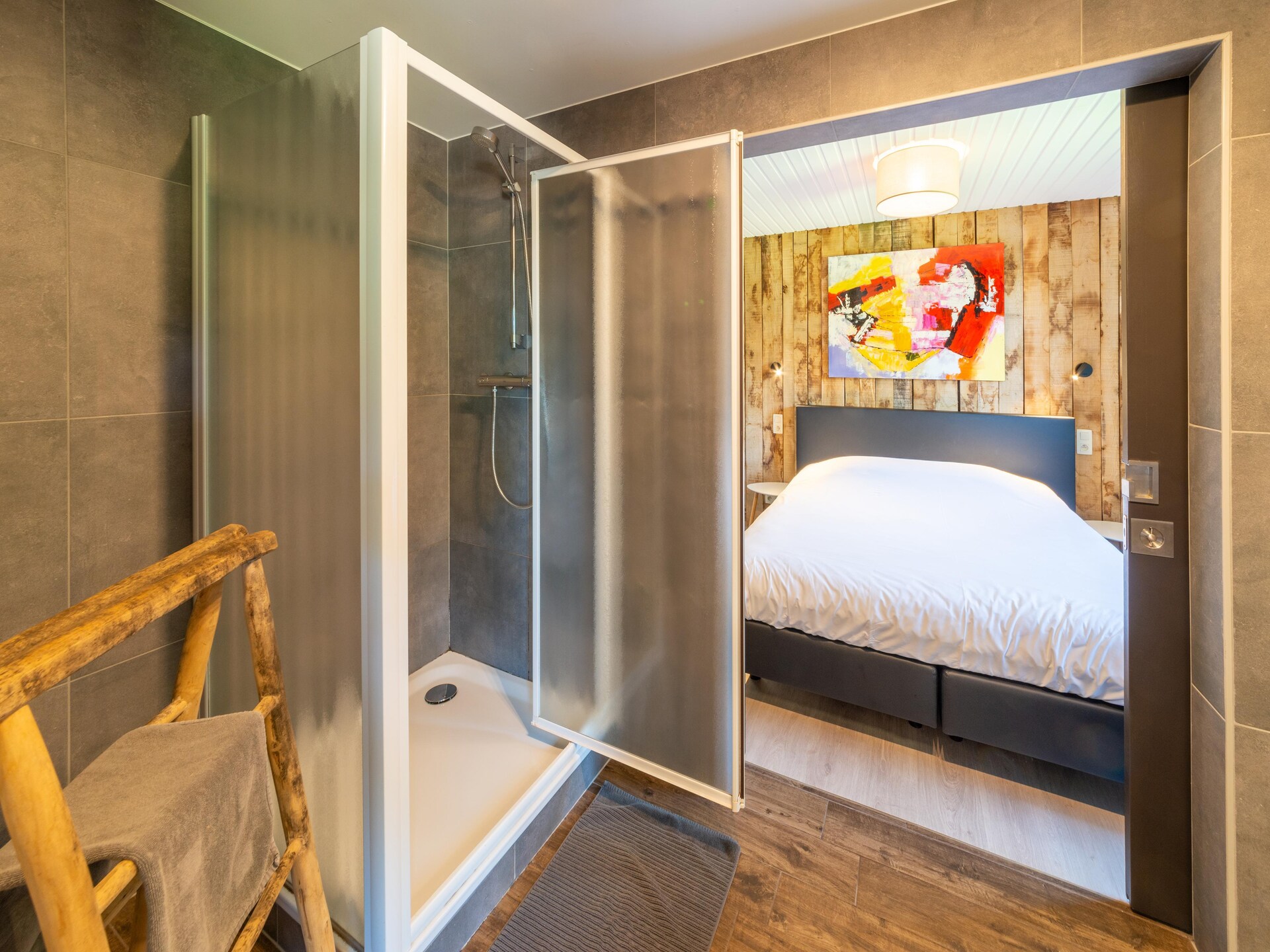 Chalet Bleu: Luxe 8-persoons chalet met privésauna aan het meer in de Ardennen - foto 26