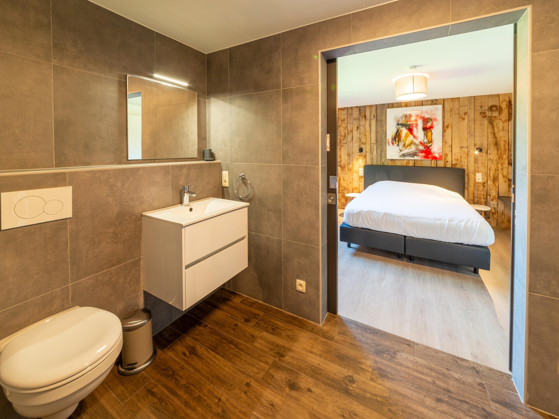 Chalet Bleu: Luxe 8-persoons chalet met privésauna aan het meer in de Ardennen - foto 27