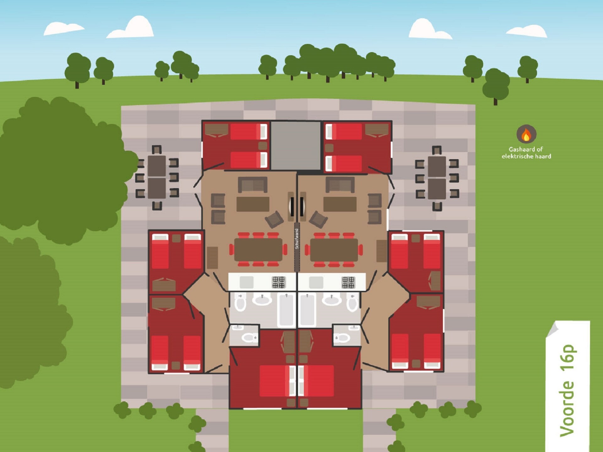 Luxe groepsbungalow met 8 slaapkamers op de Veluwe, honden welkom - foto 16