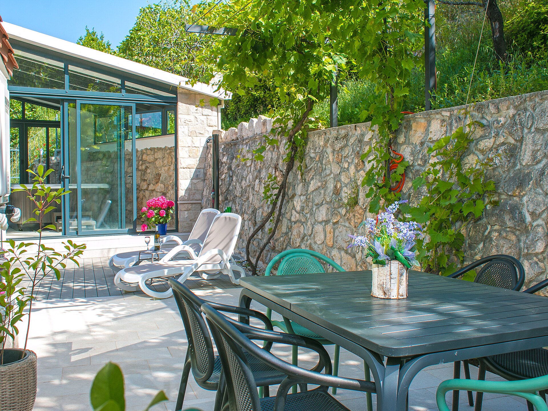 Authentiek stenen vakantiehuis met panoramisch zeezicht in Podgora - foto 5