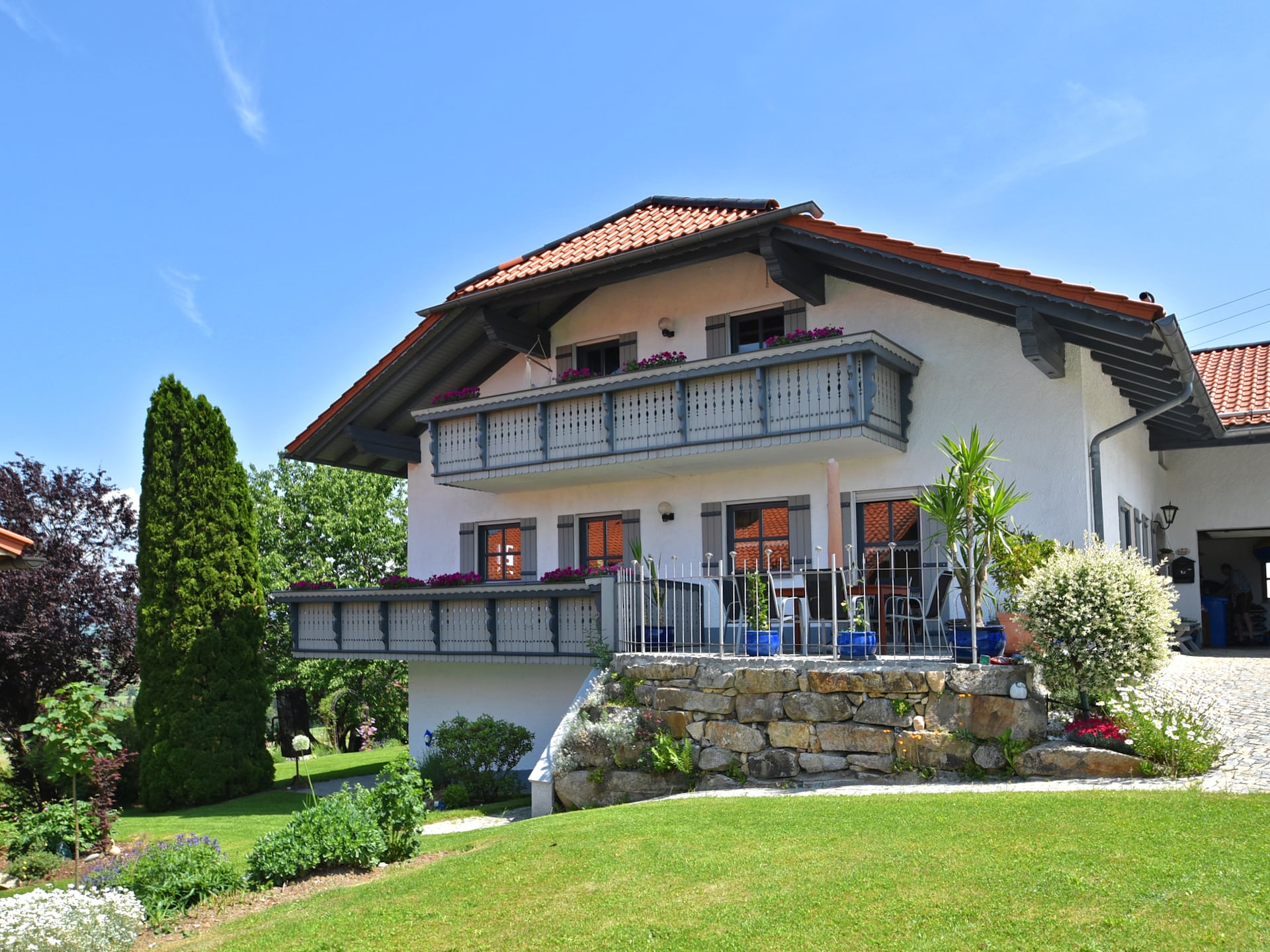 Golfbaan op 500m: Ruim appartement Haus Renate in Waldkirchen - foto 7