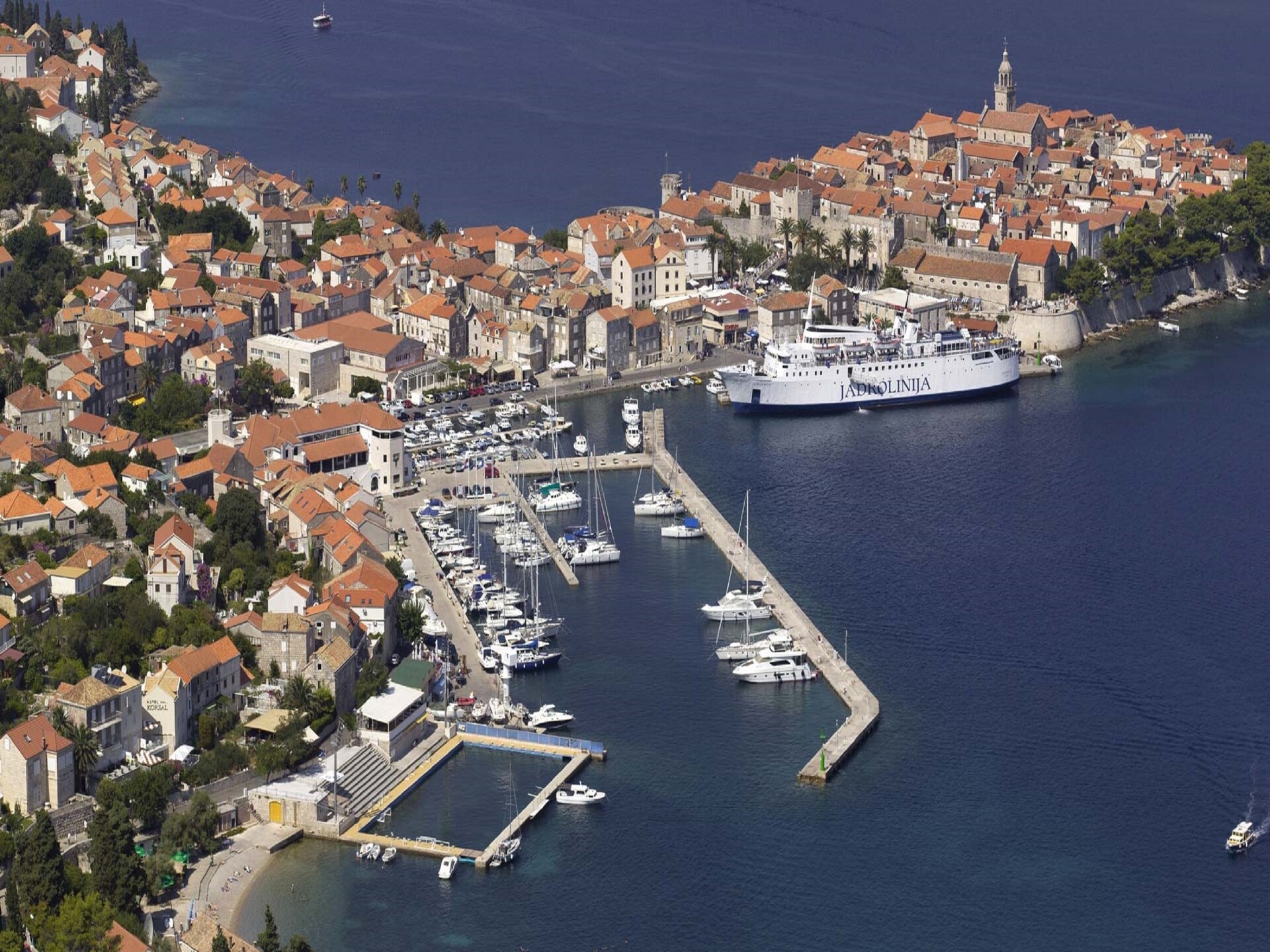 Vrijstaande villa met privézwembad en zeezicht op 100m van het strand in Cara, Korcula - foto 23
