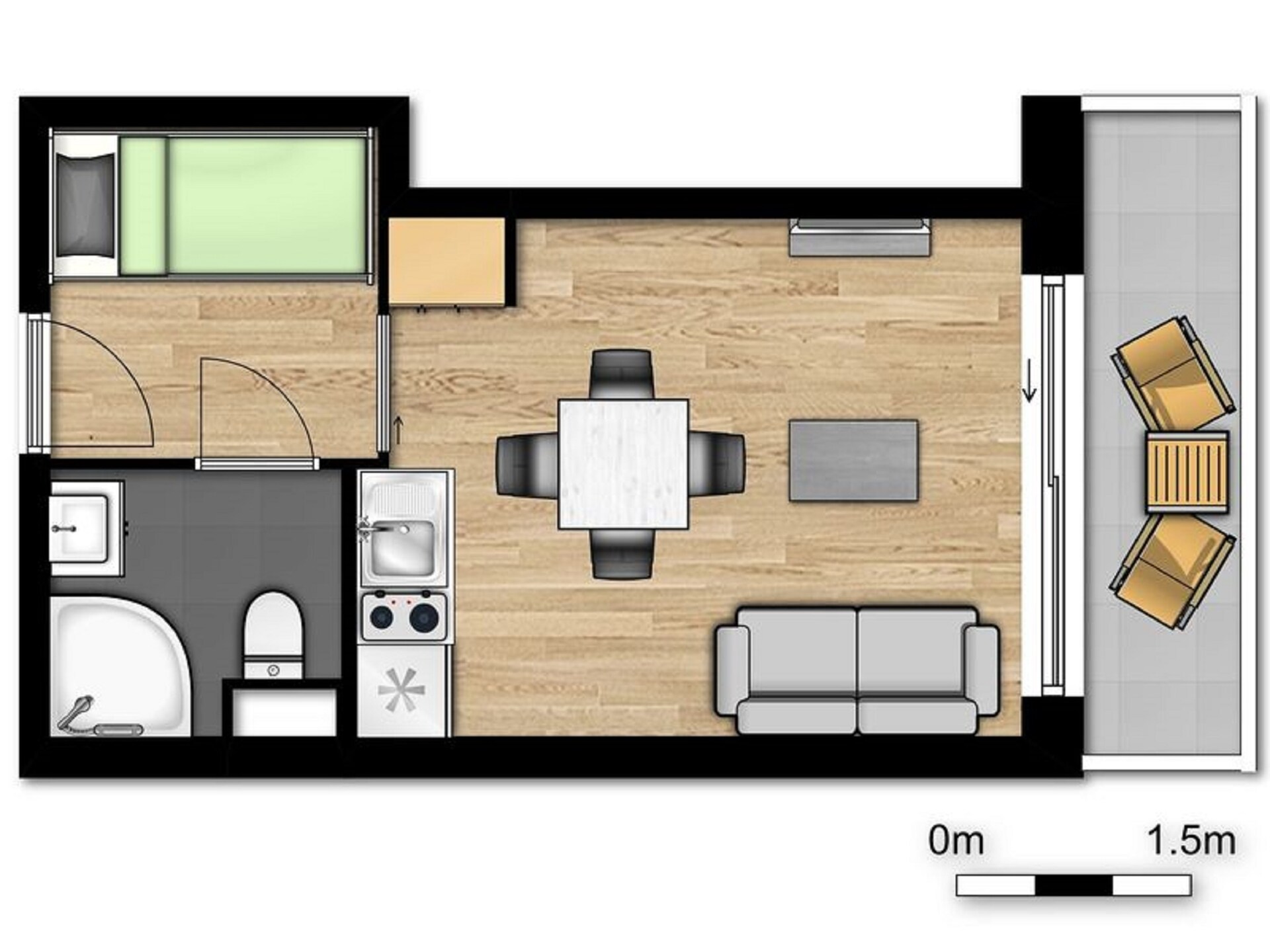 Knus appartement voor 4 in bosrijk vakantiepark bij Boulogne-sur-Mer - foto 10