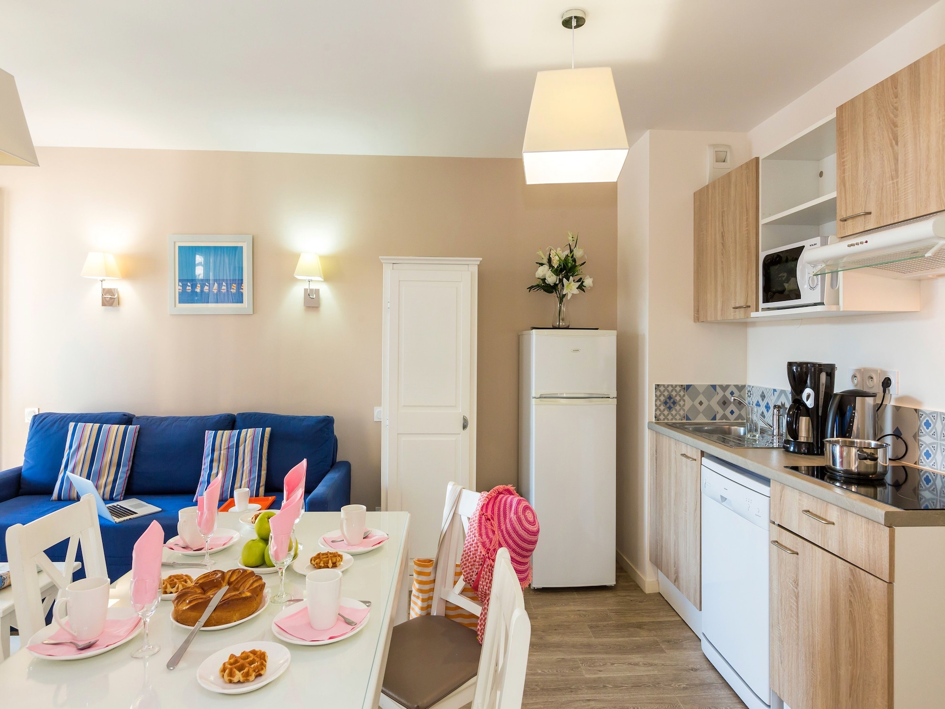Licht appartement met terras en zwembad in Pornichet - foto 6