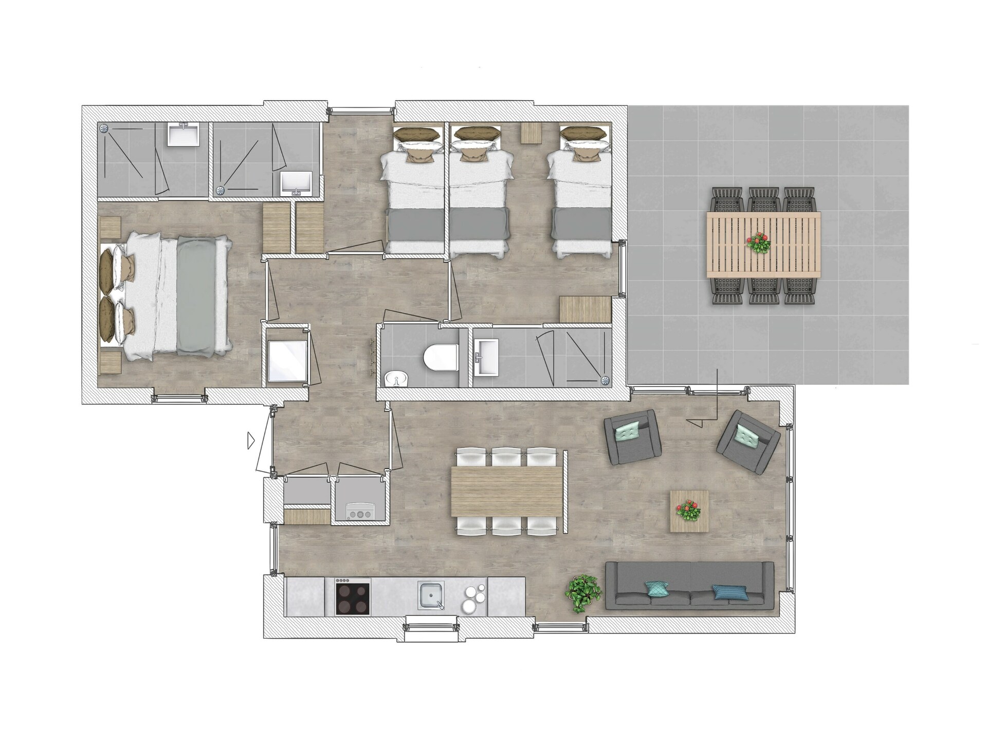 Luxe strandbungalow met 3 badkamers op 700m van de Noordzee - foto 7