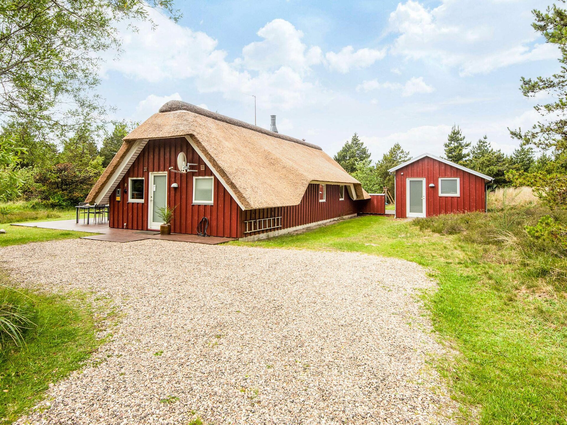 Vrijstaand rietgedekt vakantiehuis met sauna op groot natuurperceel, Rømø - foto 30