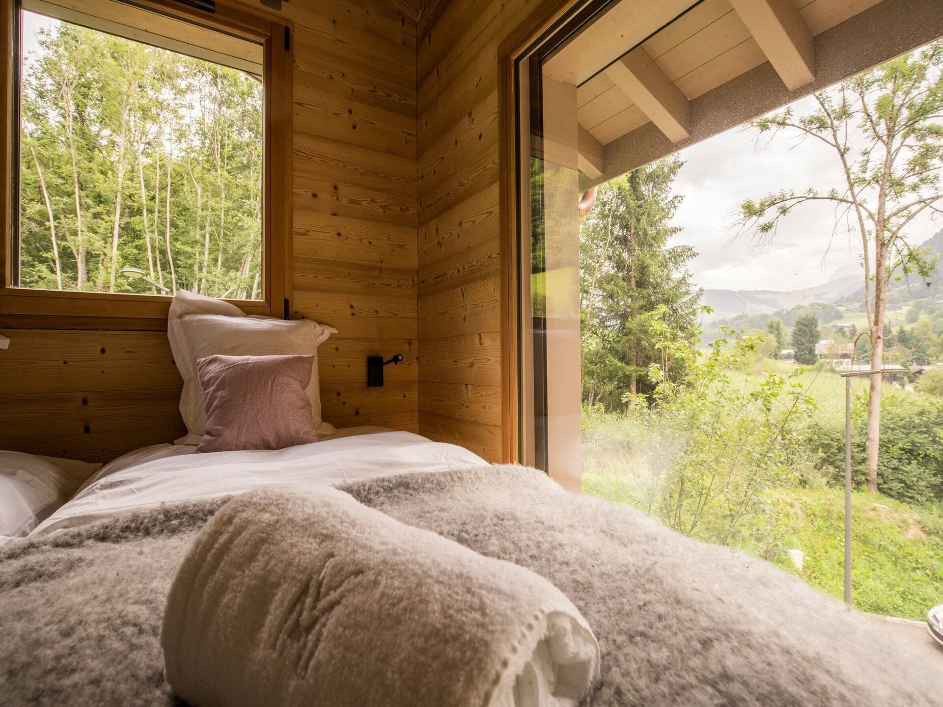 Luxe chalet voor 8 personen nabij Megève met uitzicht op de Mont-Blanc - foto 12