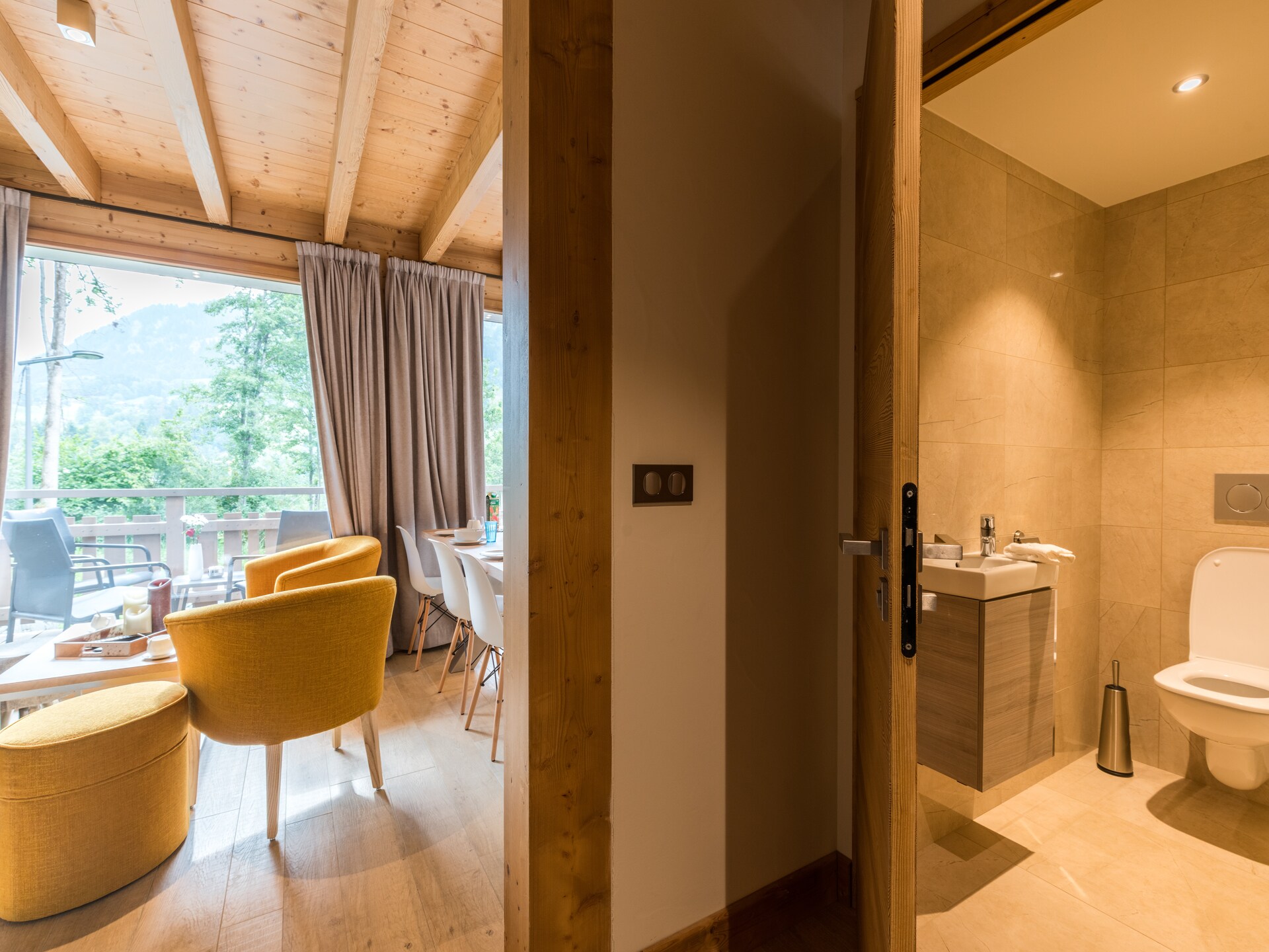 Luxe chalet voor 8 personen nabij Megève met uitzicht op de Mont-Blanc - foto 11