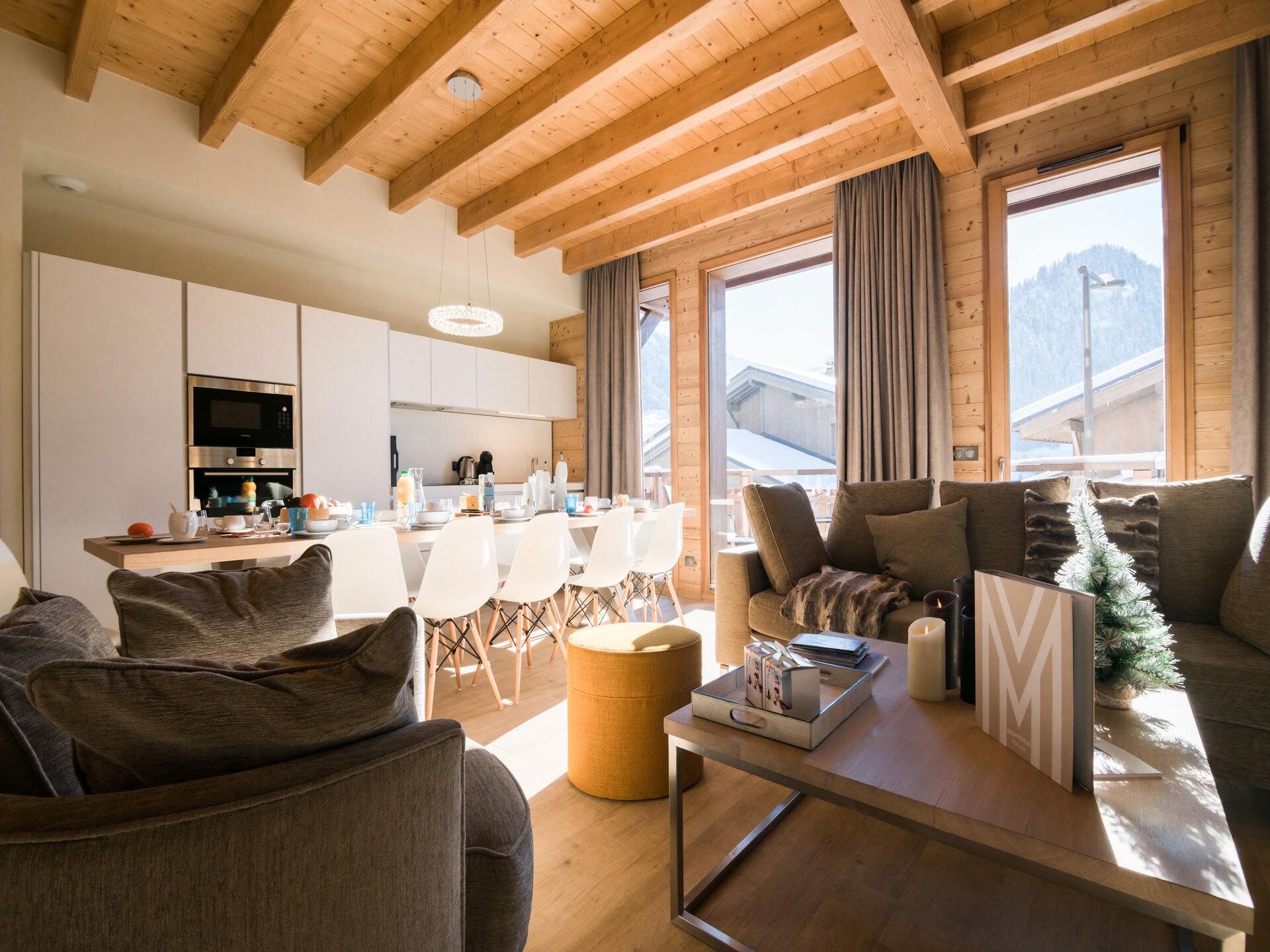 Luxe chalet voor 13 personen nabij Megève met uitzicht op de Mont-Blanc - foto 1