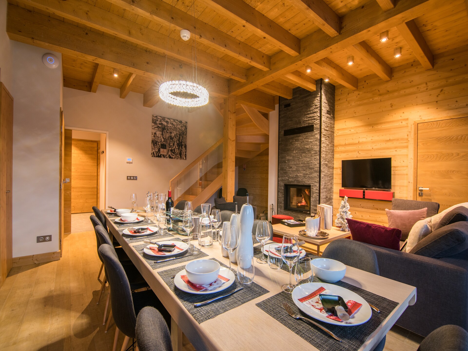 Luxe chalet voor 13 personen nabij Megève met uitzicht op de Mont-Blanc - foto 8