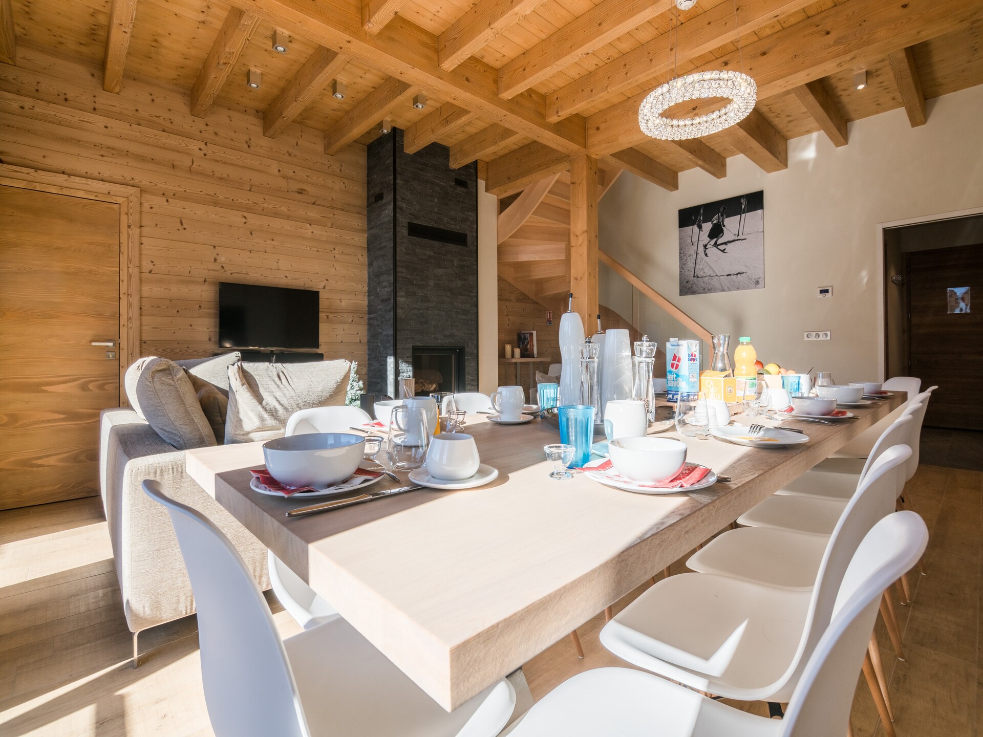 Luxe chalet voor 13 personen nabij Megève met uitzicht op de Mont-Blanc - foto 14