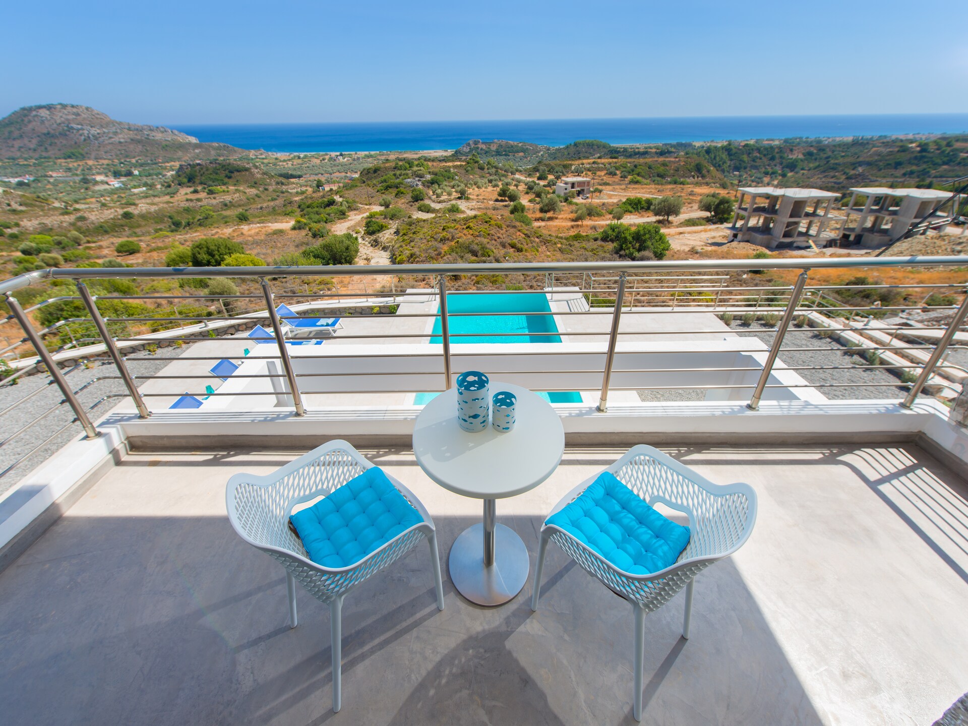 Villa Olimpo: Luxe villa met zeezicht en privézwembad bij Rhodos - foto 21