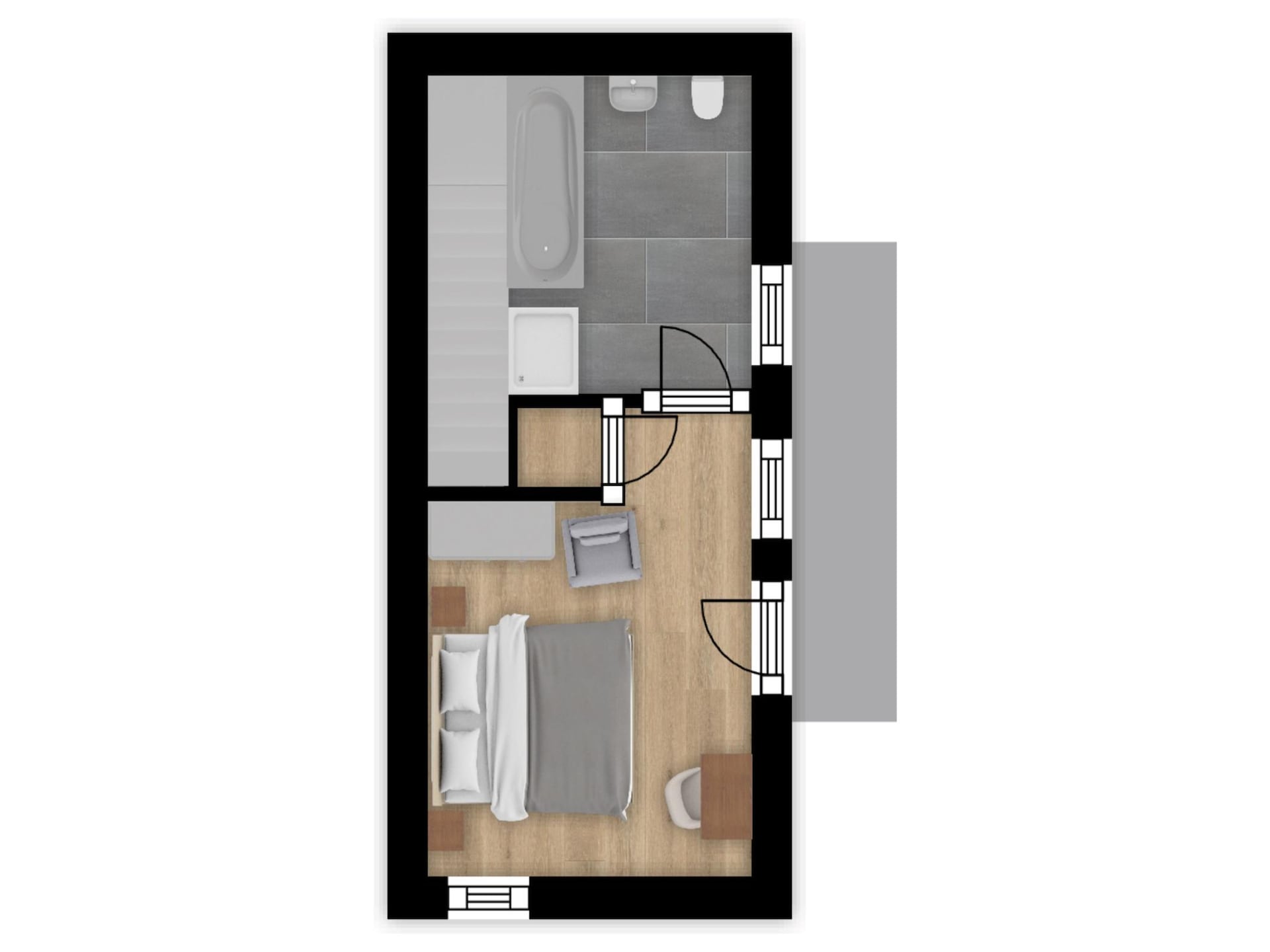 Aan de piste: Luxe chalet studio in Obertraun aan het meer - foto 22
