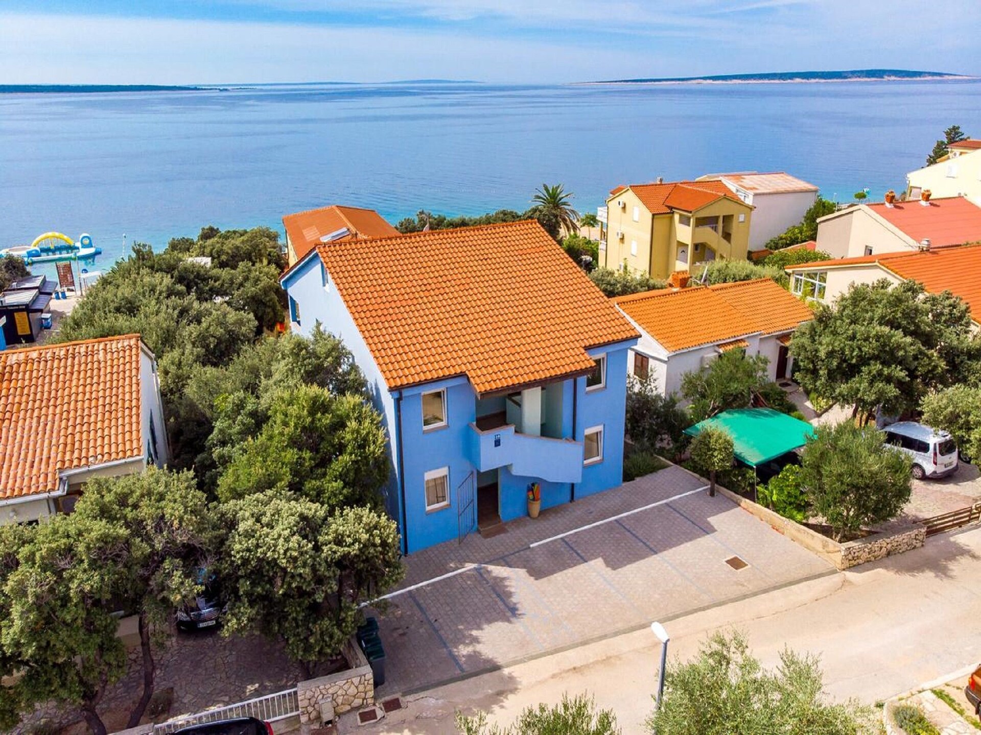 Appartement met panoramisch zeezicht en terras in Mandre, Pag - foto 7