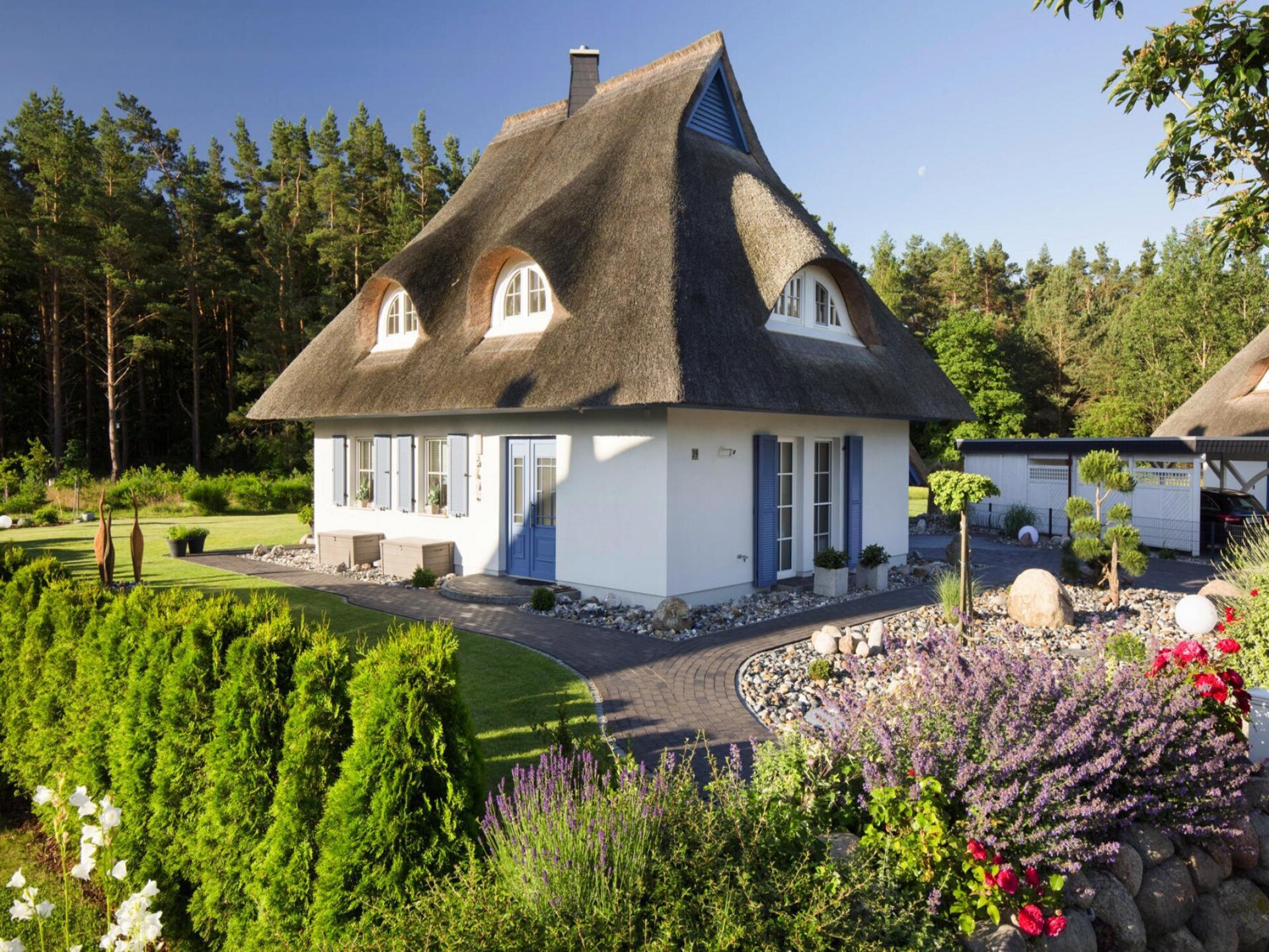 Rietgedekt vakantiehuis aan de lagune met sauna, 100 meter van het water - foto 7