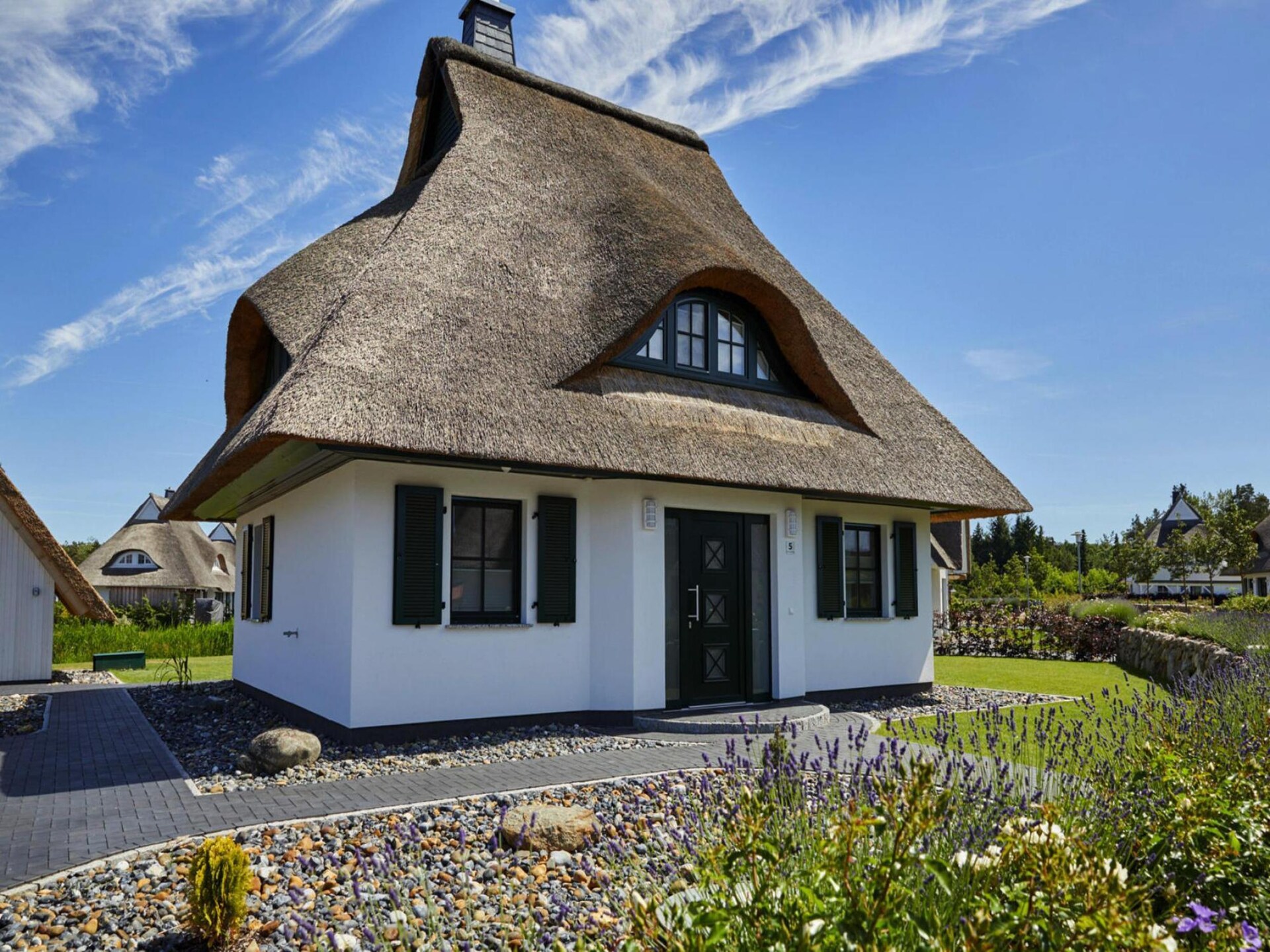 Reetgedekt vakantiehuis Seeadler 65 met sauna, 100m van de lagune - foto 7