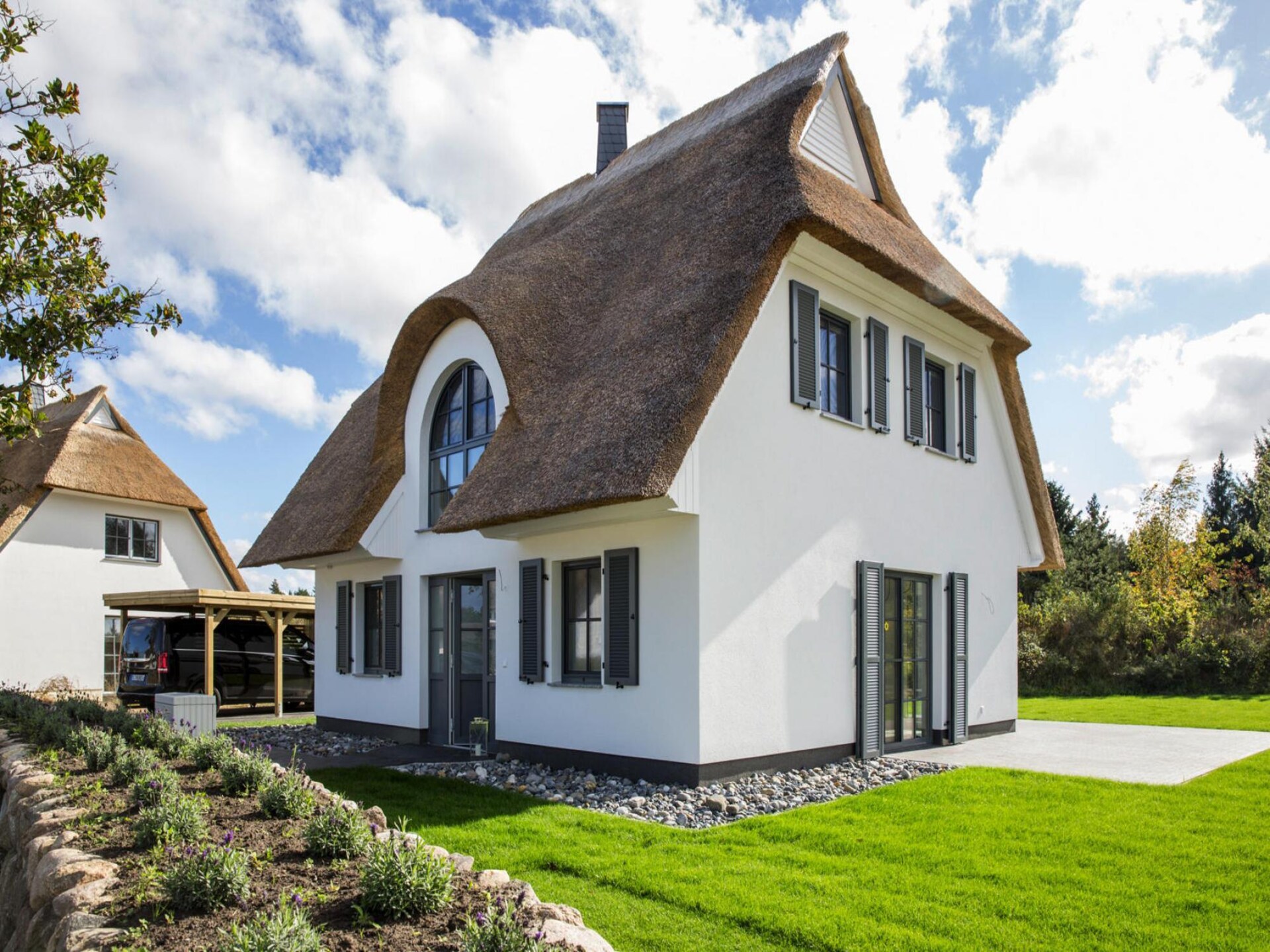 Luxe rietgedekt vakantiehuis met sauna aan de lagune bij Fuhlendorf - foto 25