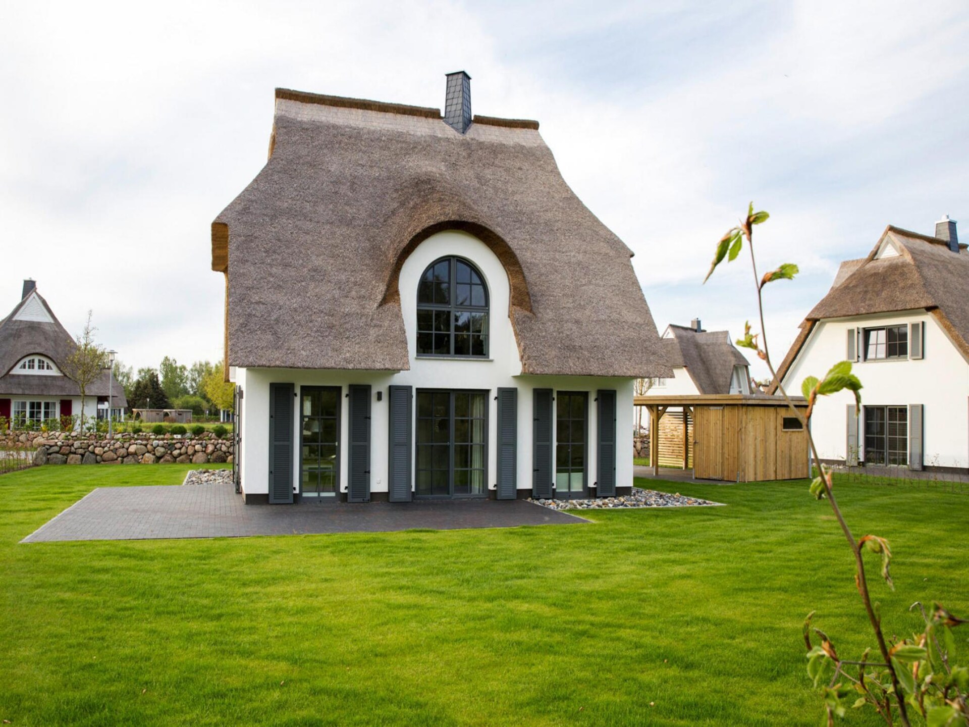 Luxe rietgedekt vakantiehuis met sauna aan de lagune bij Fuhlendorf - foto 23