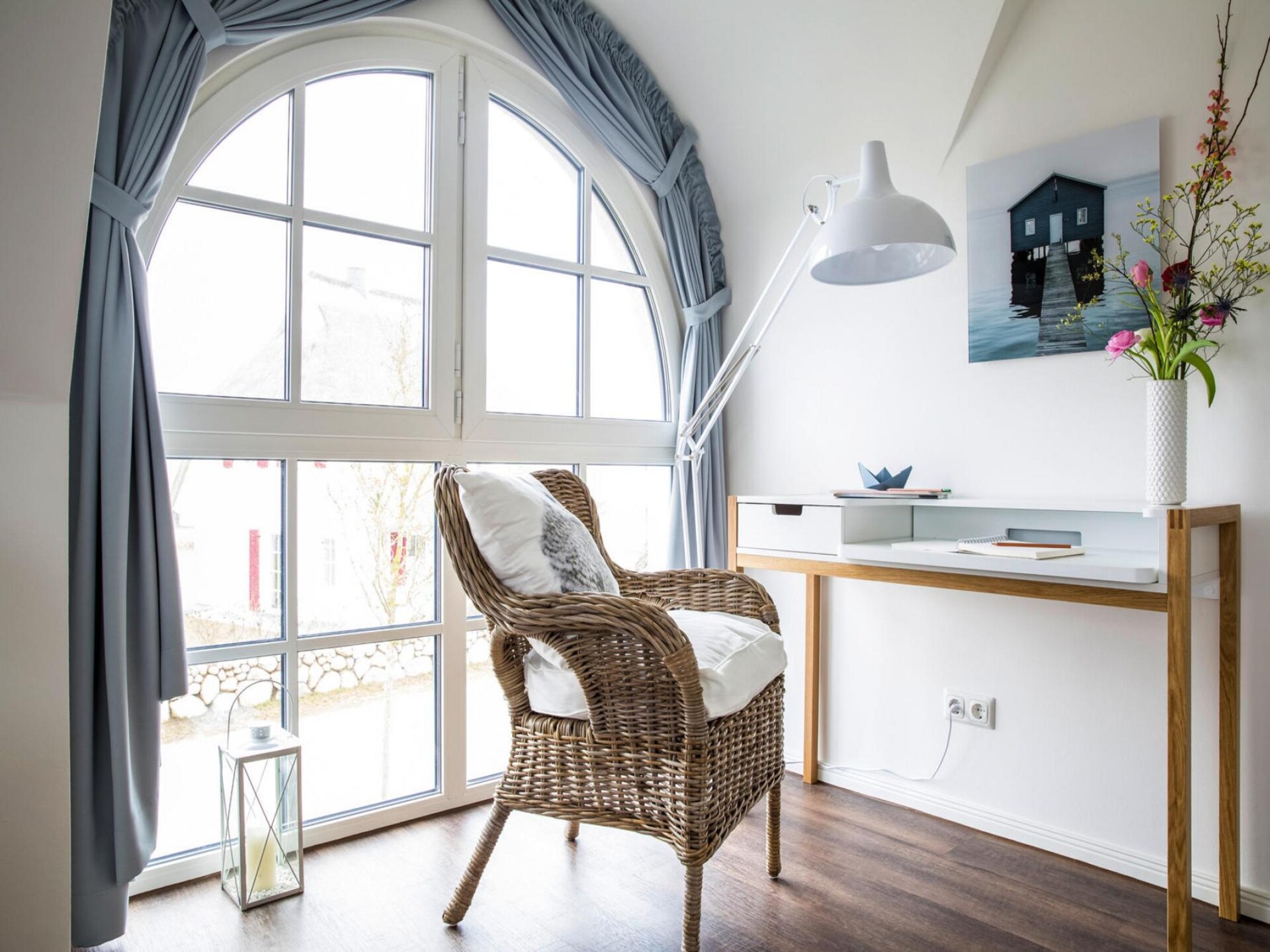 Luxe rietgedekt vakantiehuis met sauna aan de lagune bij Fuhlendorf - foto 22