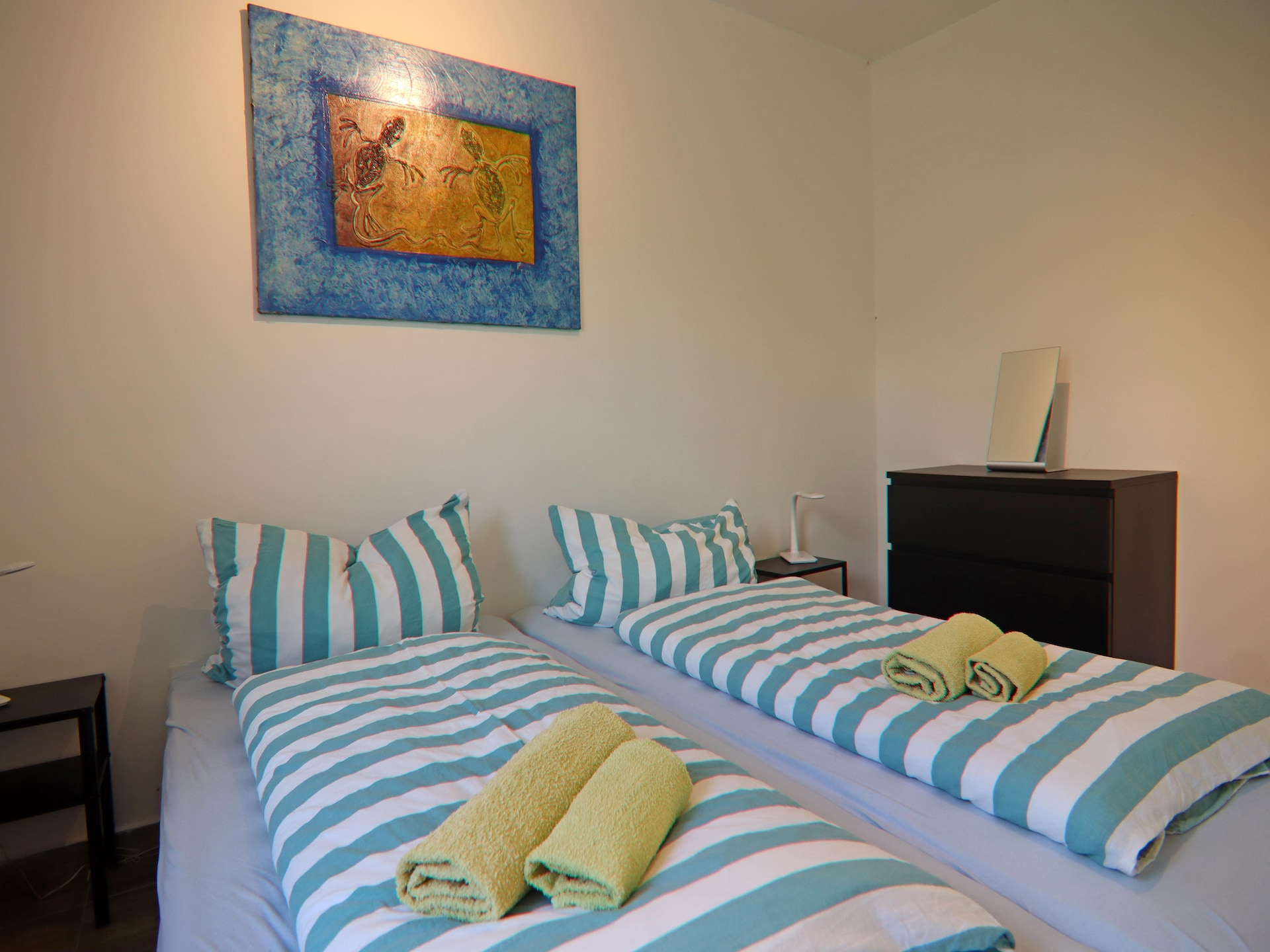 Op 800 m van het strand: Vakantiehuis Doppelhaus Seestern in Lohmen - foto 13
