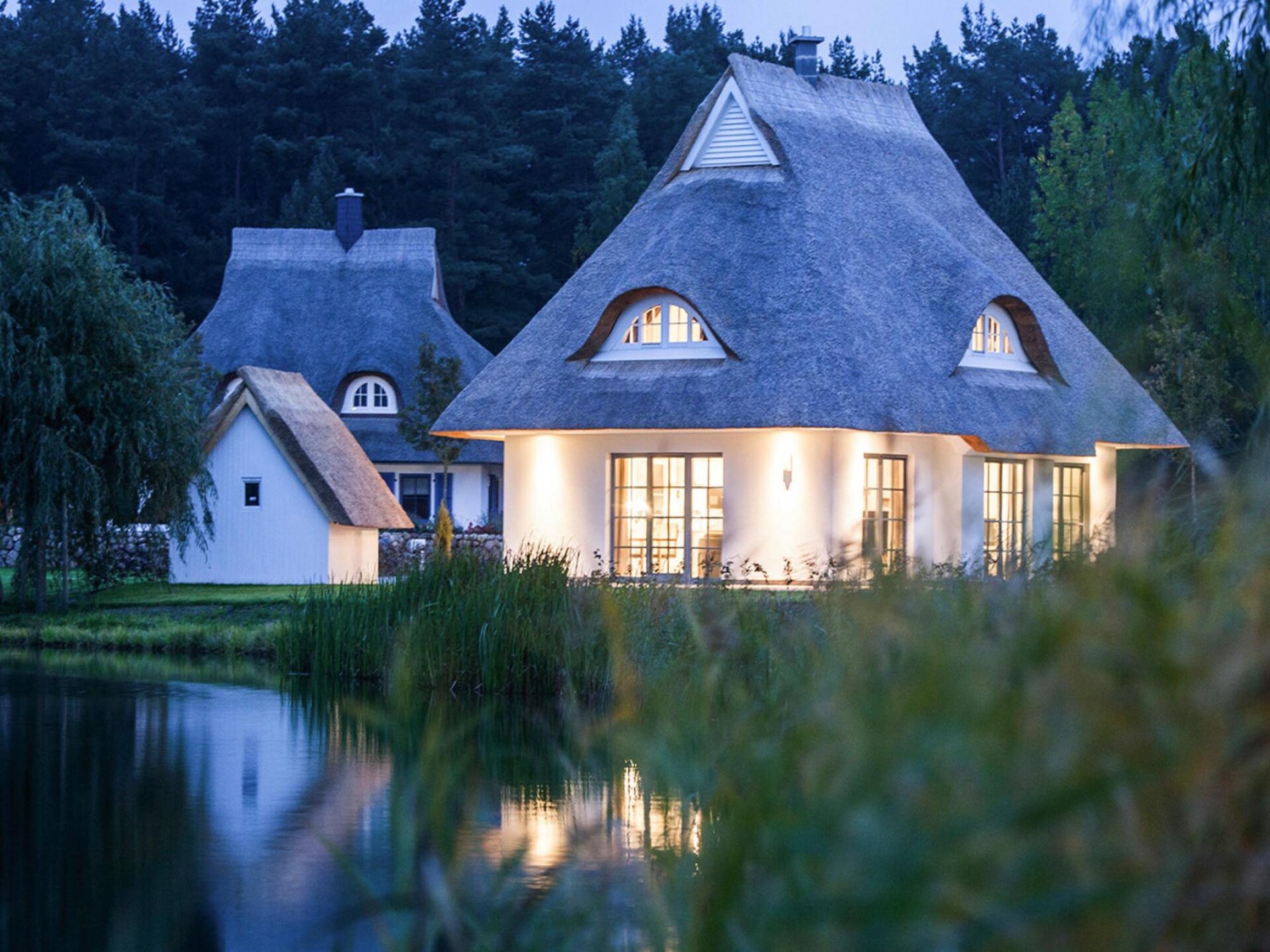 Aan het meer: Luxe rietgedekt vakantiehuis in Fuhlendorf · 6 pers. - foto 13